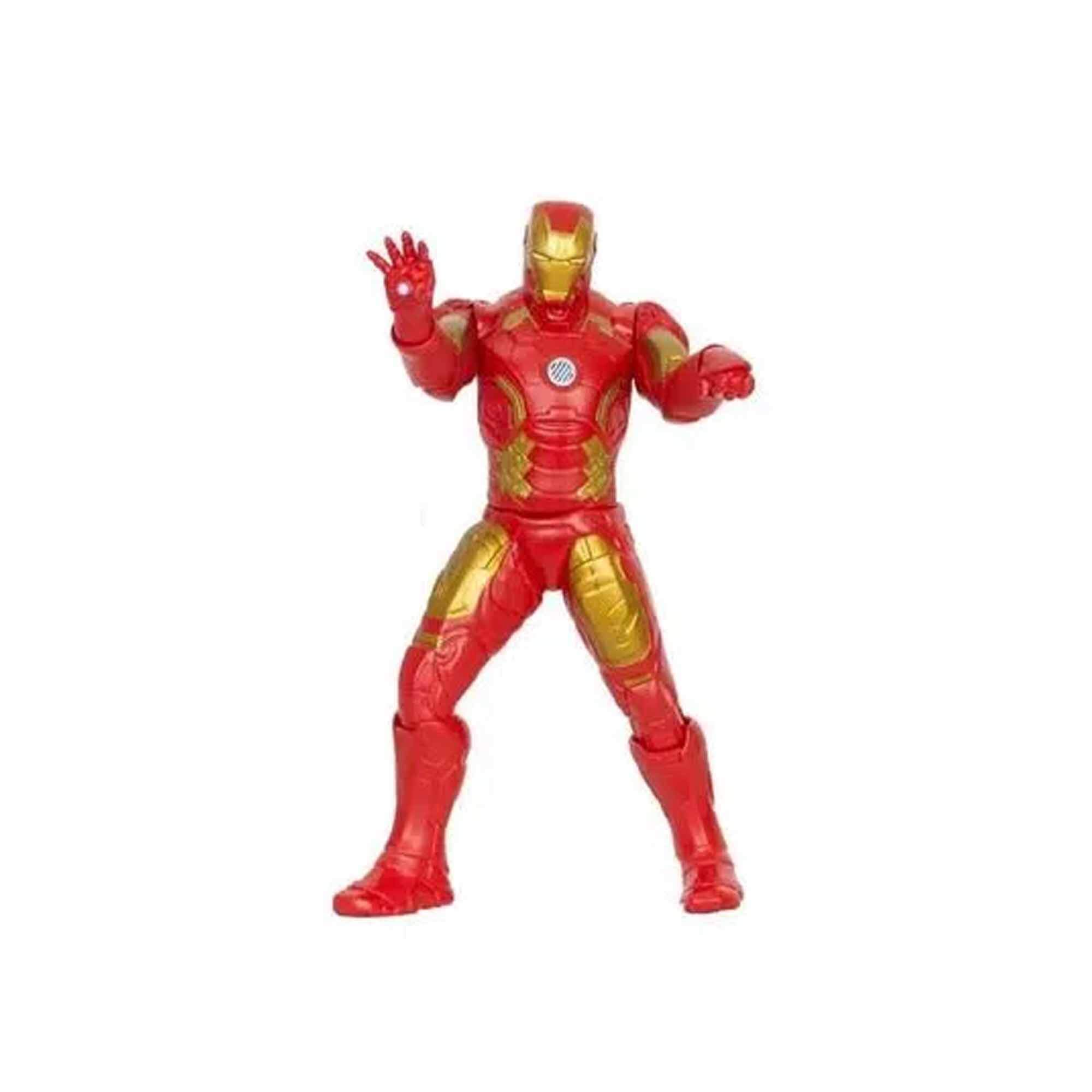 Homem de Ferro Marvel 10 Falas Super Herói Vingadores Action Figure Iron Man Mimo Toys 0583