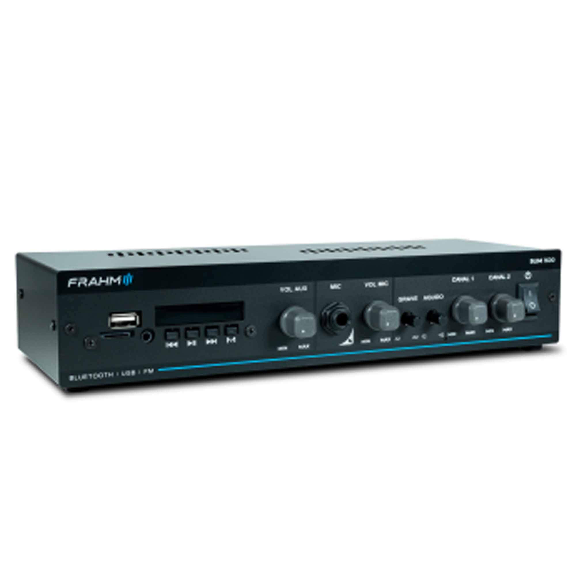 Amplificador Receiver Bluetooth 5.0 para Som Ambiente Frahm SLIM 1600 MC G5 60W - 32103