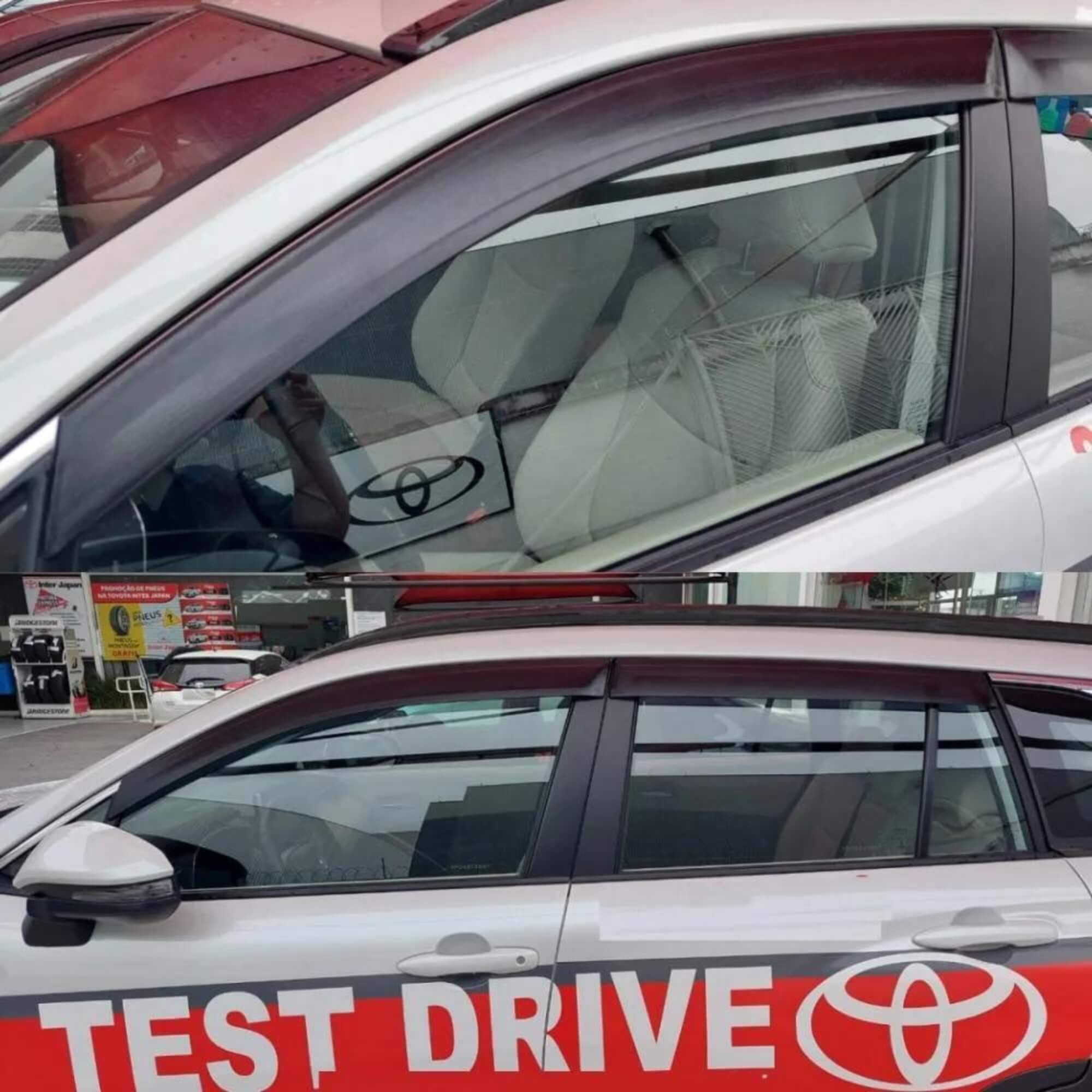 Calha de Chuva Defletor Inteiriça/Slim Corolla Cross 2021 a 2026 4 Portas Acrílico TgPoli - 27.014