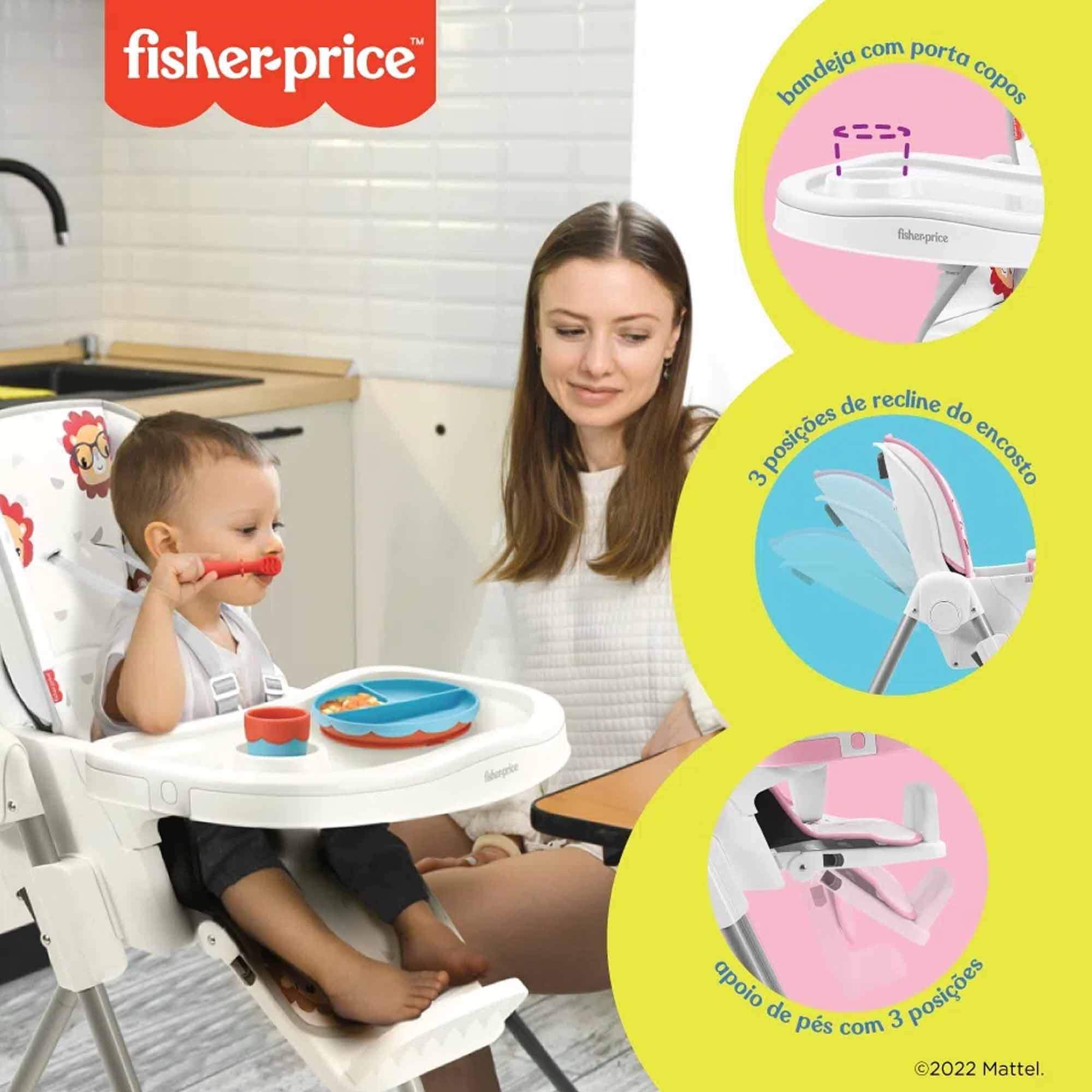Cadeirinha de Bebê Alta de Alimentação Chef's Chair Azul 0-15kg - Fisher Price - BB313