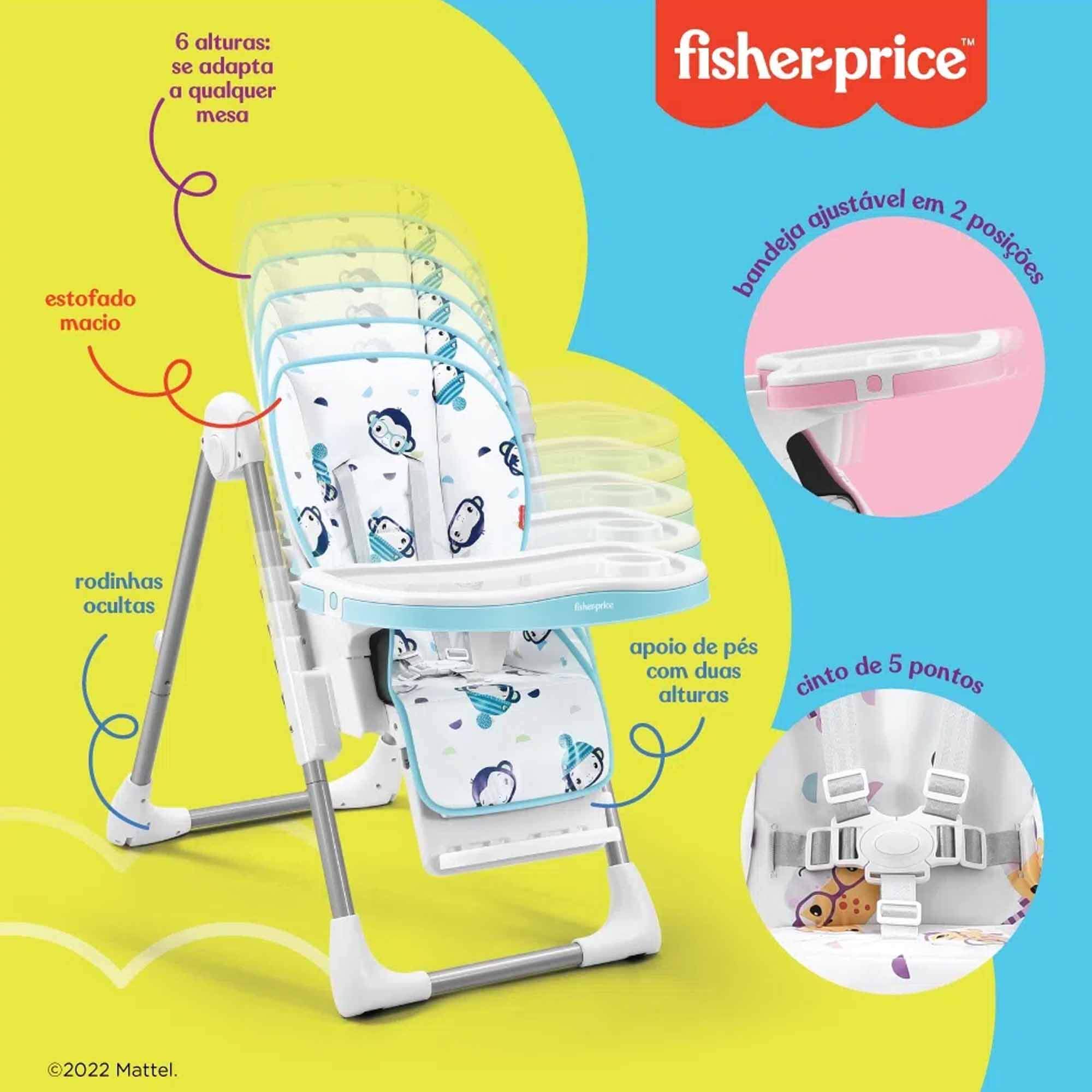 Cadeirinha de Bebê Alta de Alimentação Chef's Chair Azul 0-15kg - Fisher Price - BB313