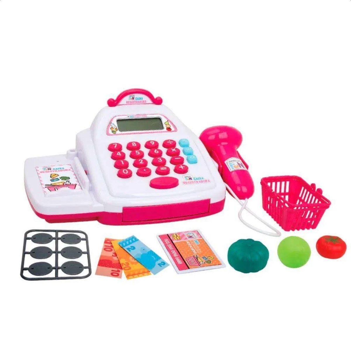 COMP Caixa Registradora Creative Fun Mini Shopping Rosa Com Acessórios Multikids - BR1182