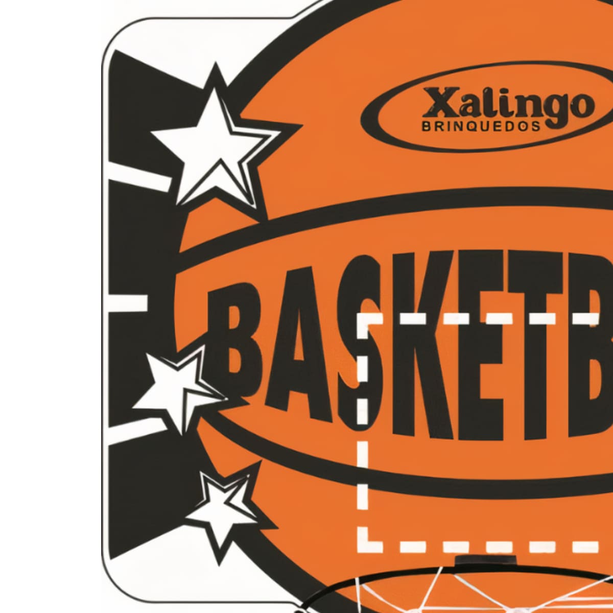 COMP KIT Tabela de Basquete em MDF com ótima Fixação Prática Material Resistente + Bola De Basquete Colorida