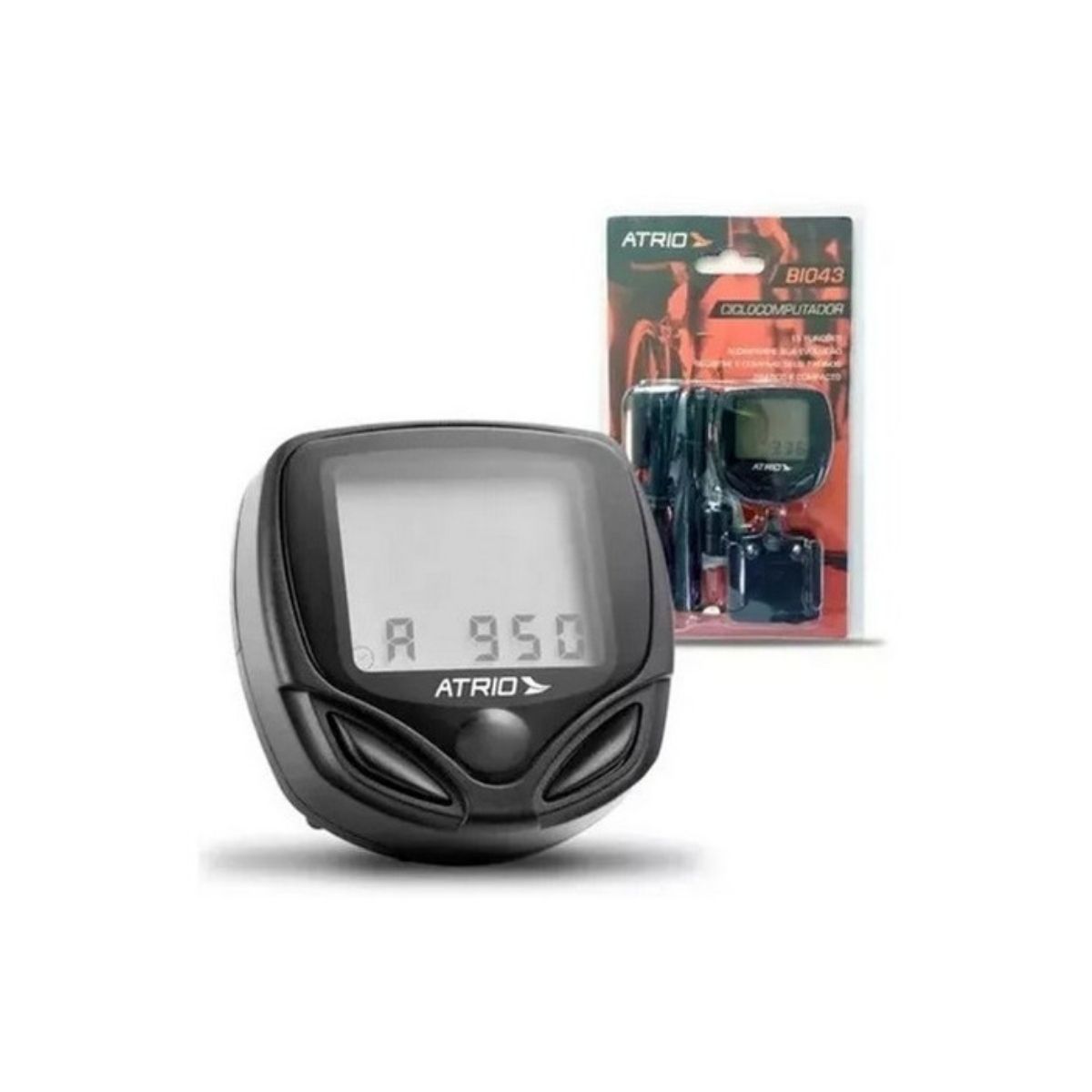 Ciclocomputador Velocimetro para Bike com Suporte e 15 funções Atrio - BI043