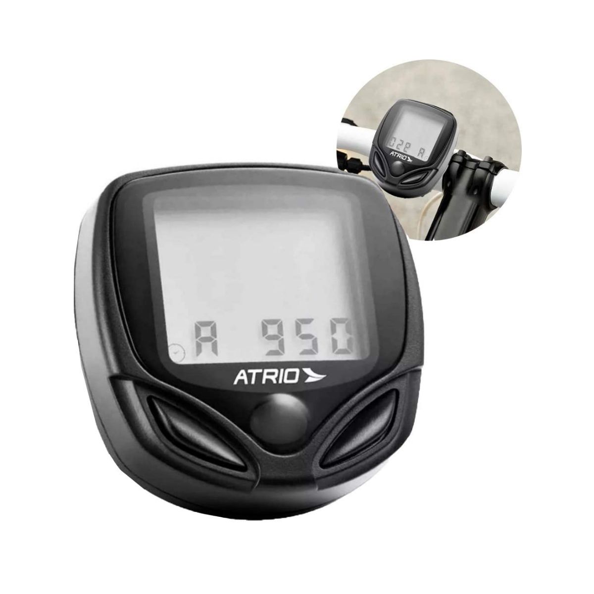 Ciclocomputador Velocimetro para Bike com Suporte e 15 funções Atrio - BI043