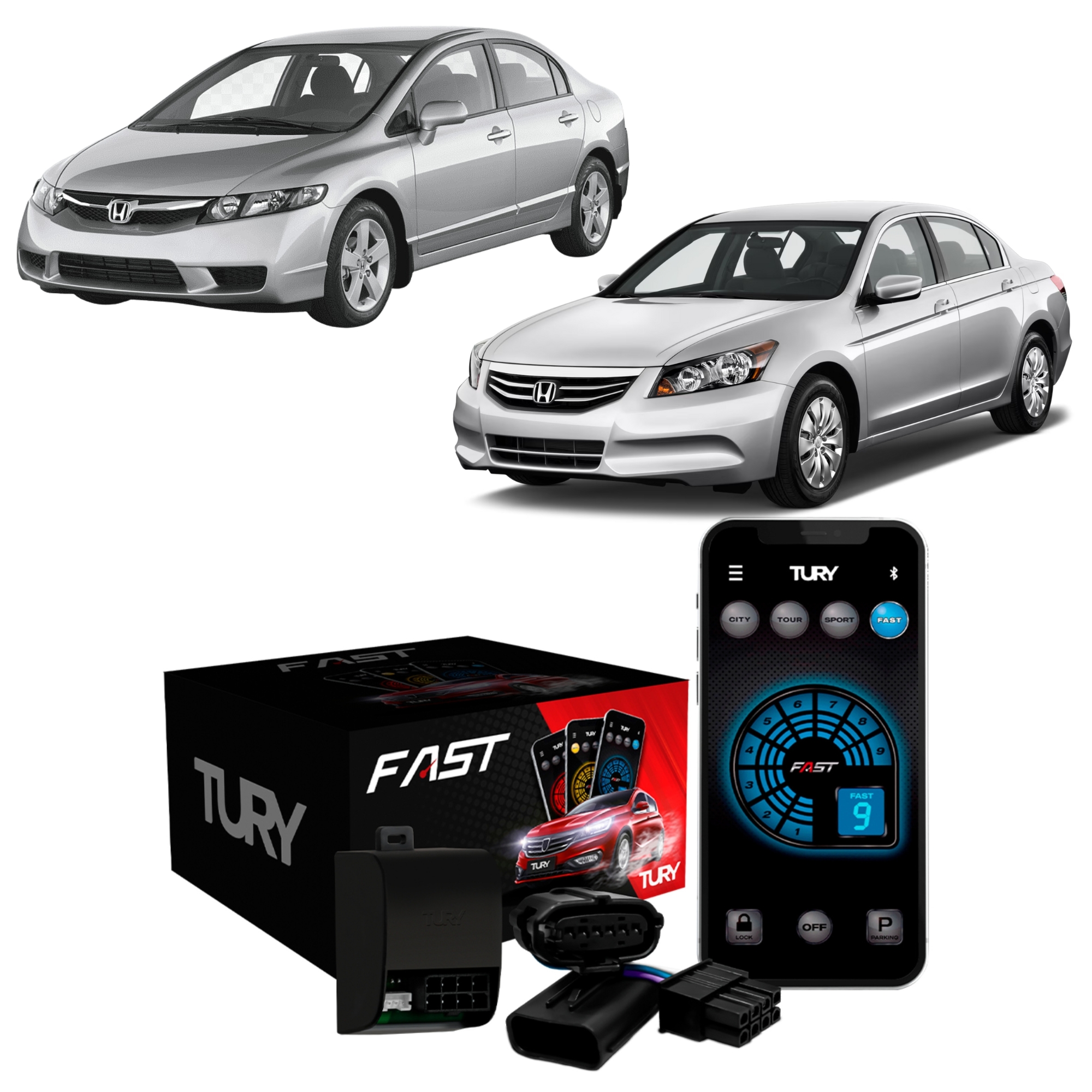 Módulo de Potência e Desempenho Civic/Accord/CRV 2006-2011 Melhore Seu Carro Tury - FAST3.4Z