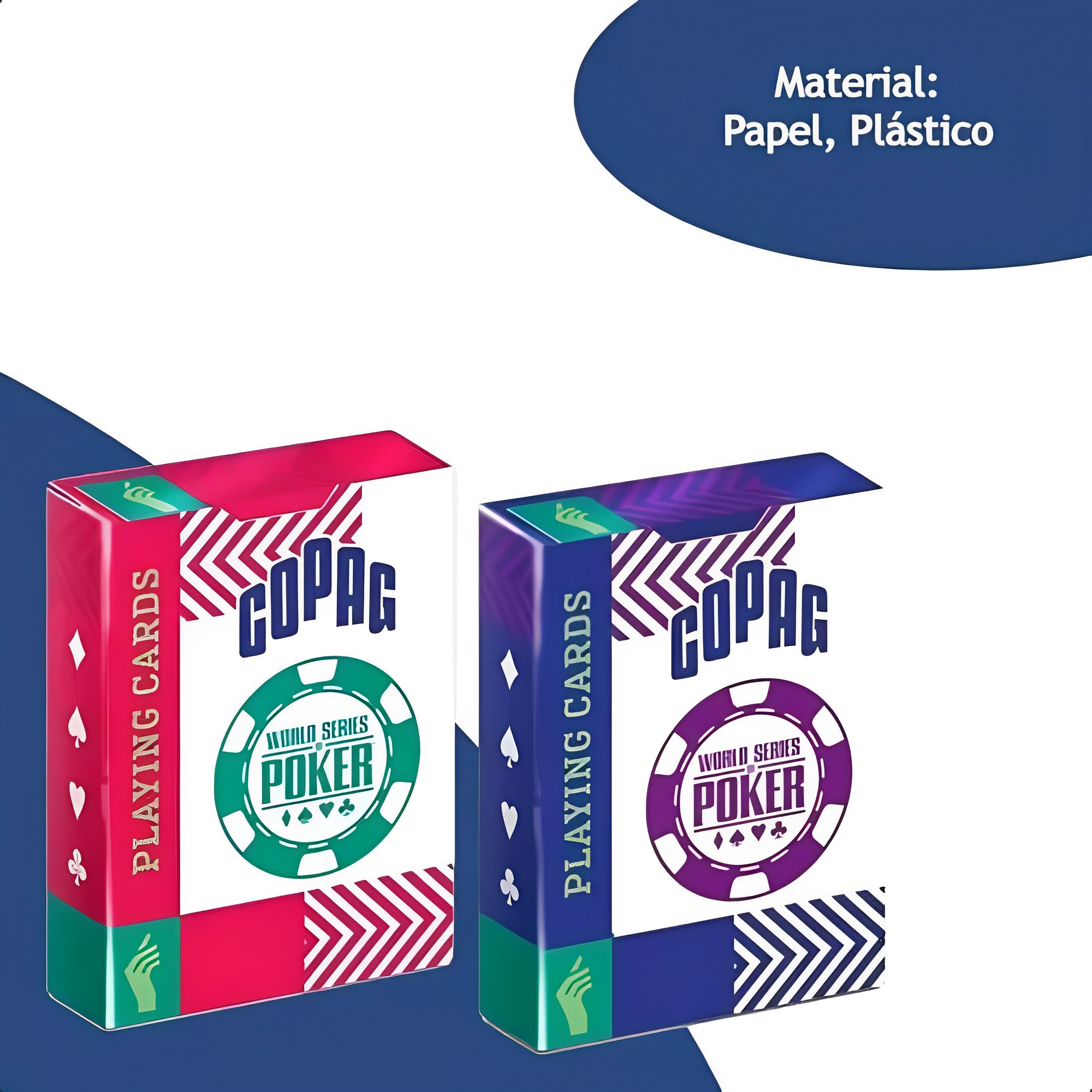 Baralho Cartas p/ Jogar World Series Of Poker - Poker Size Ng Sortido e Unitário Copag 55 CARTAS - 31604
