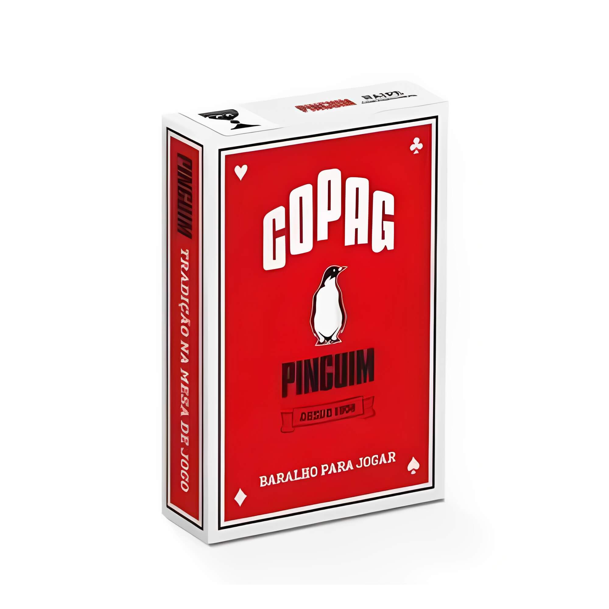 Kit 12 Unidades Baralho Jogo de Cartas Pinguim Vermelho 54 cartas Copag - 30144
