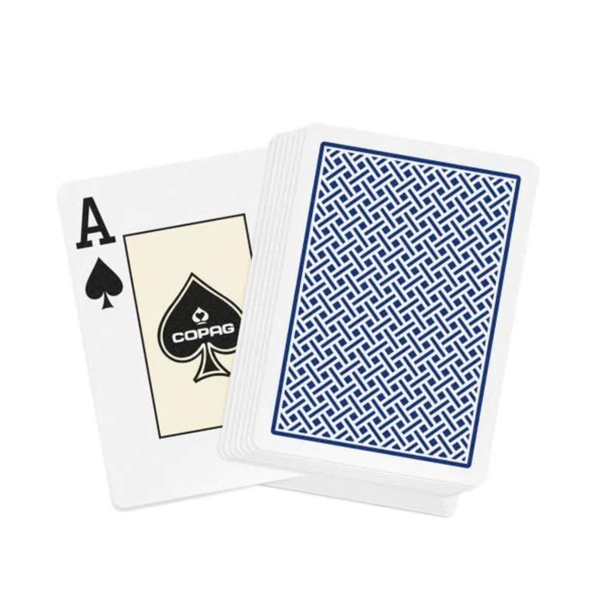 Kit com 12 Baralhos Poker Texas Hold'em Blue Naipe Grande - Copag 90856