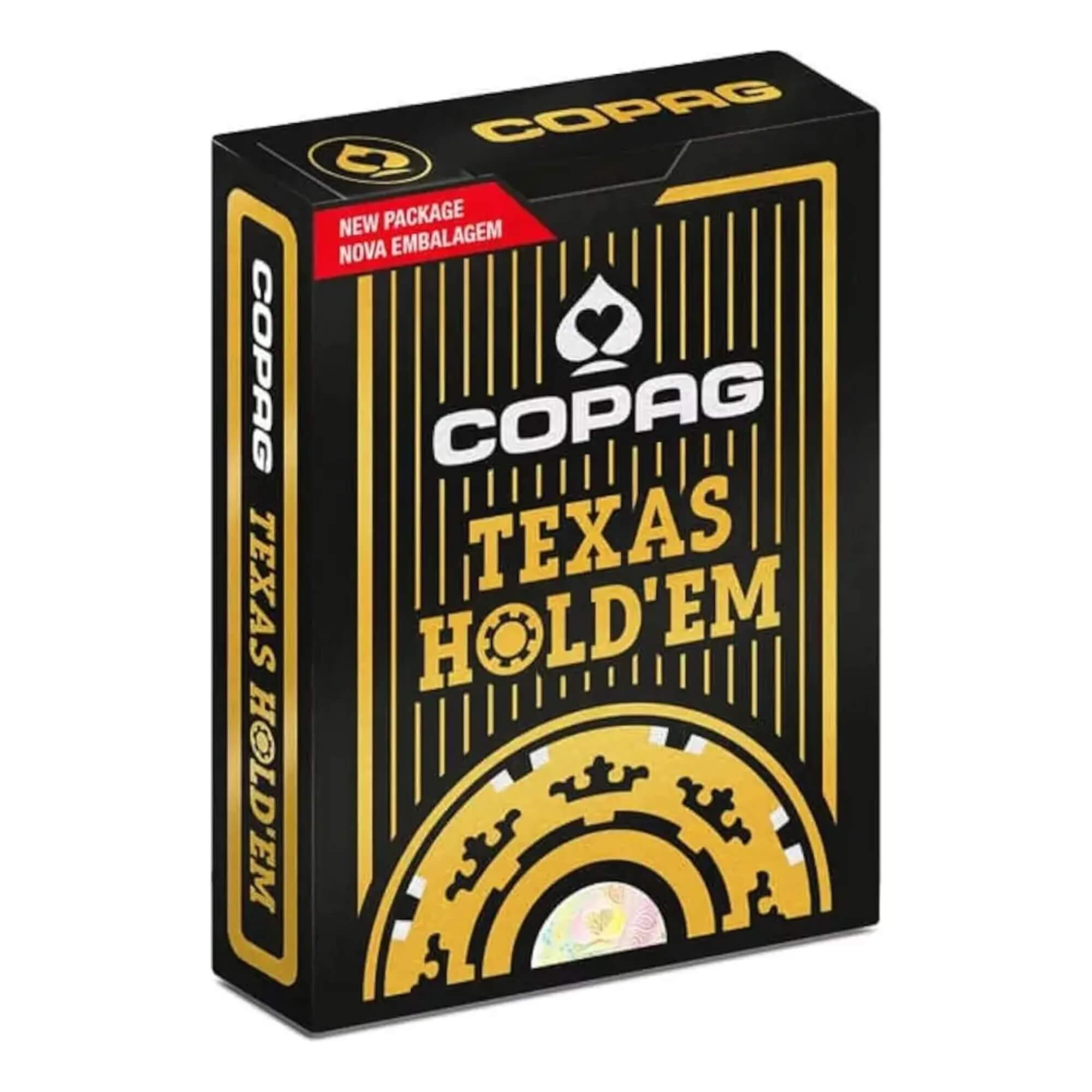 Kit com 12 Baralhos Poker Texas Hold'em Naipe Grande Copag - 90856