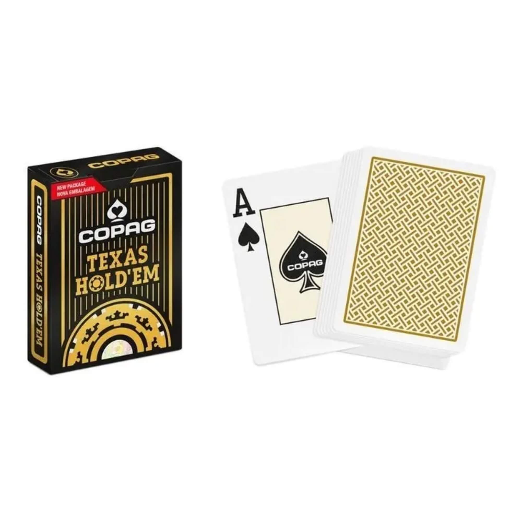 Kit com 12 Baralhos Poker Texas Hold'em Naipe Grande Copag - 90856