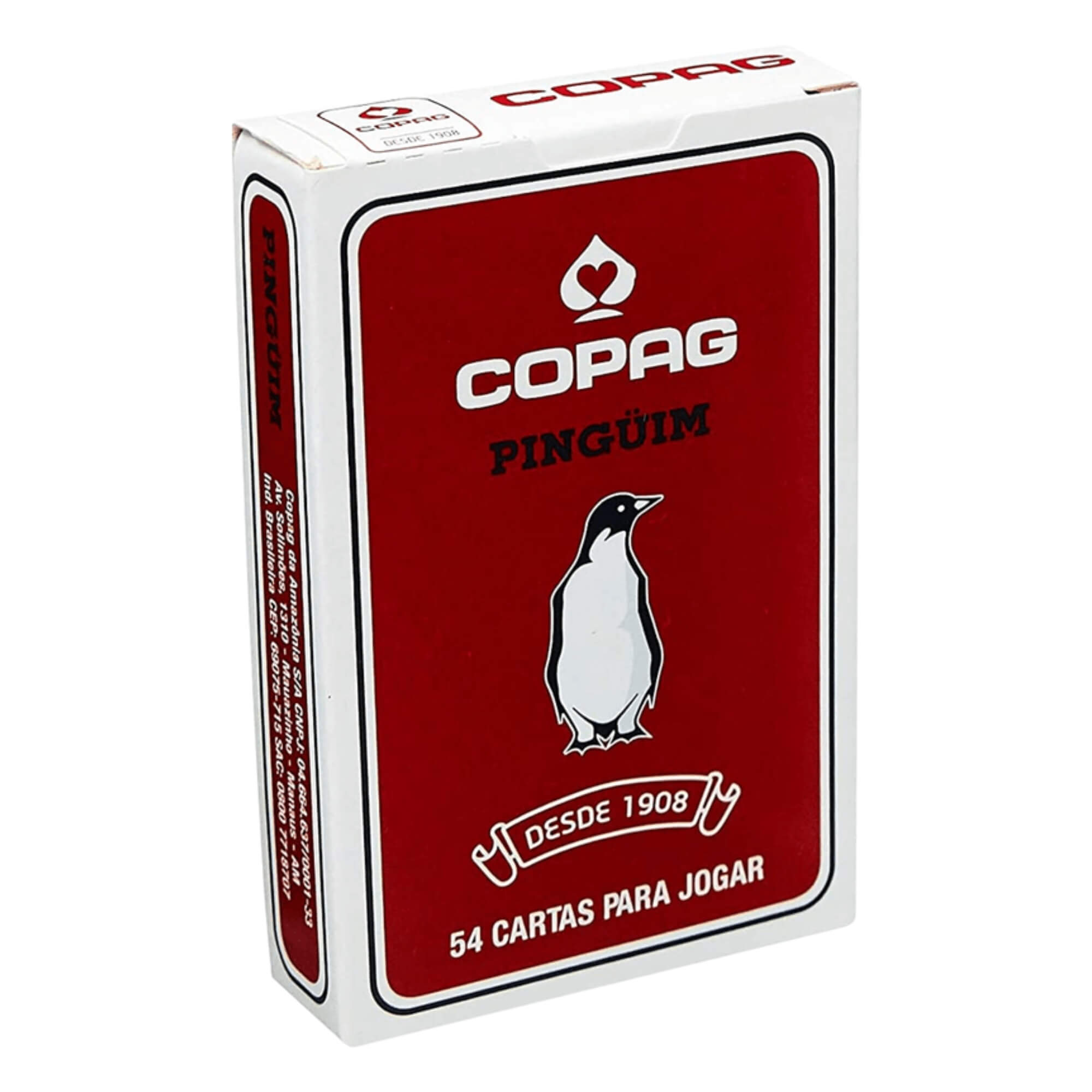 Kit 2 Baralhos Jogo de Cartas Pinguim Azul e Vermelho Copag - 93046