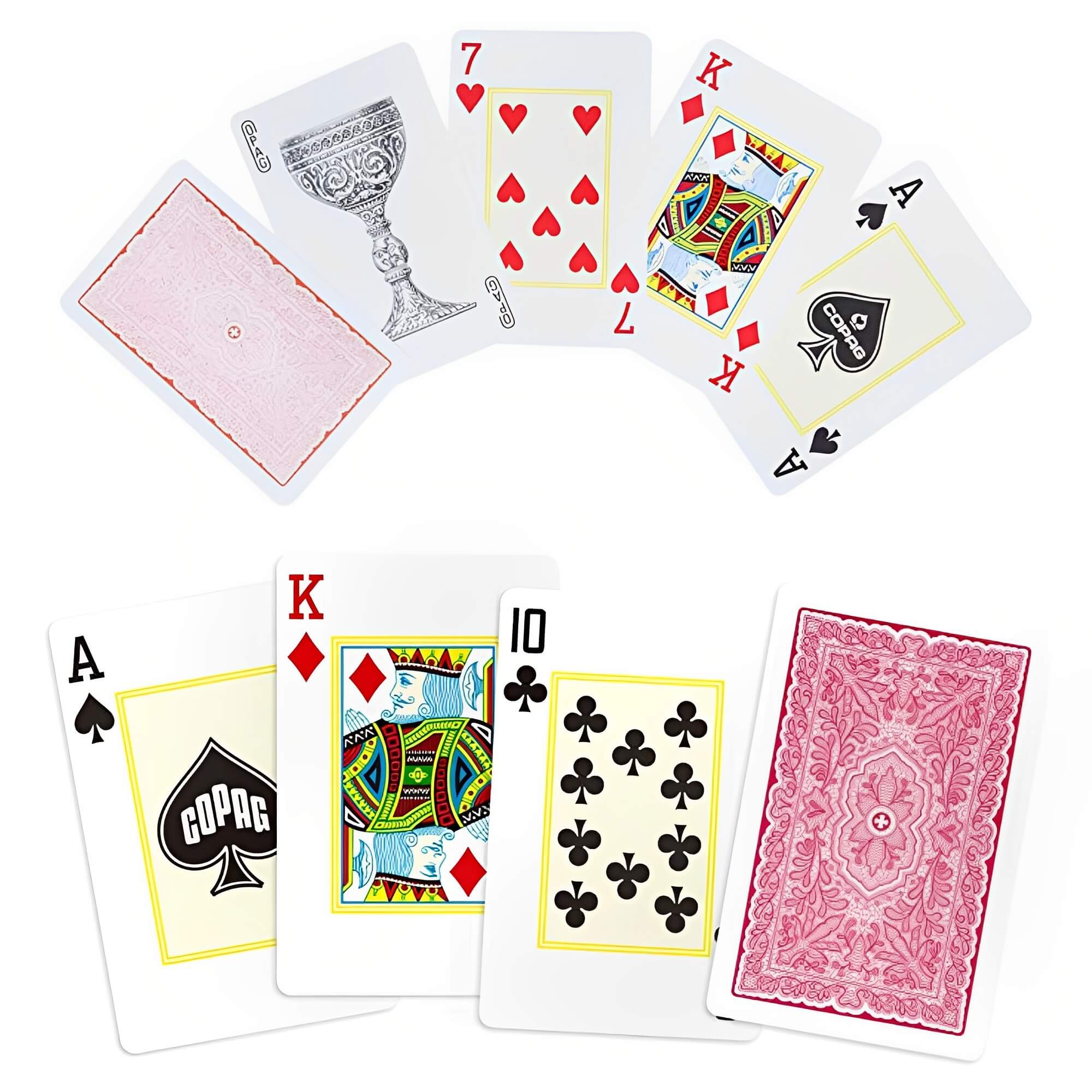 Kit 2 Baralhos Jogo de Cartas Pinguim Azul e Vermelho Copag - 93046