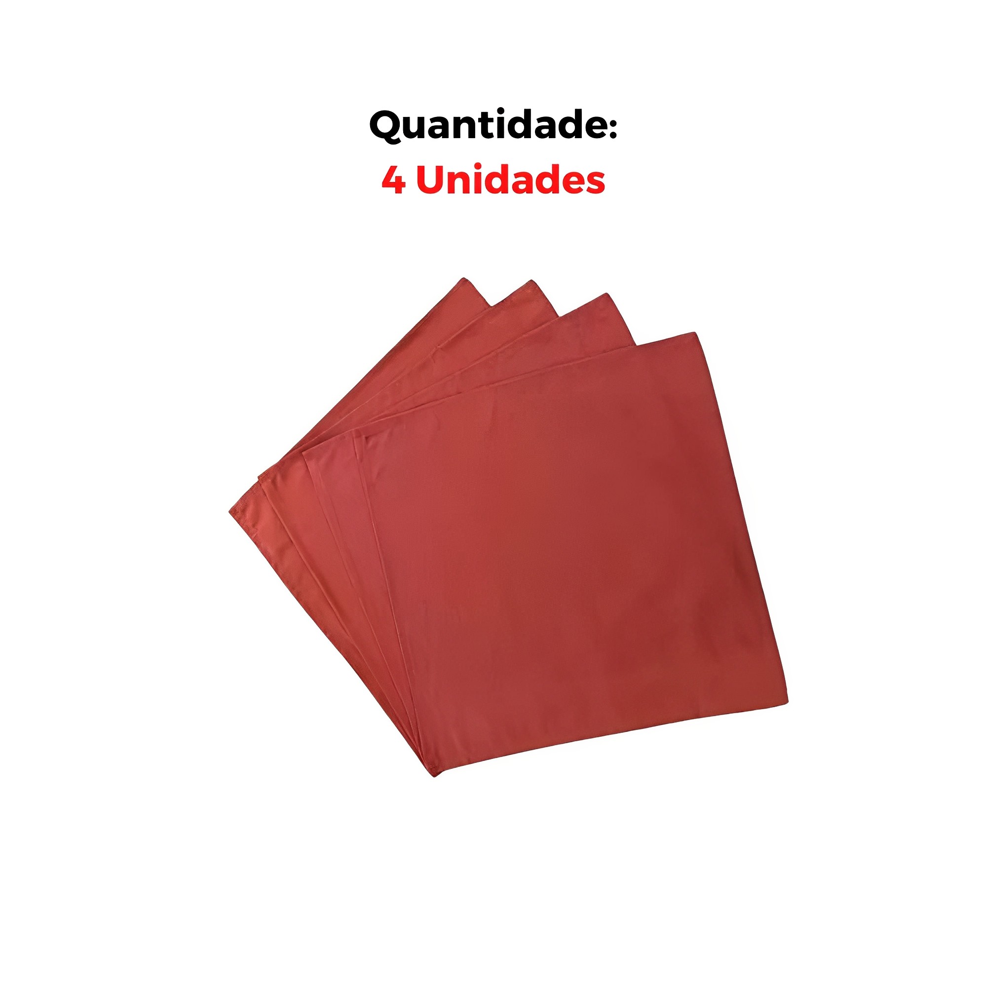 Kit jogo de Guardanapos de tecido L'Hermitage Algodão 4 peças Vermelho Brinox - 57748/305