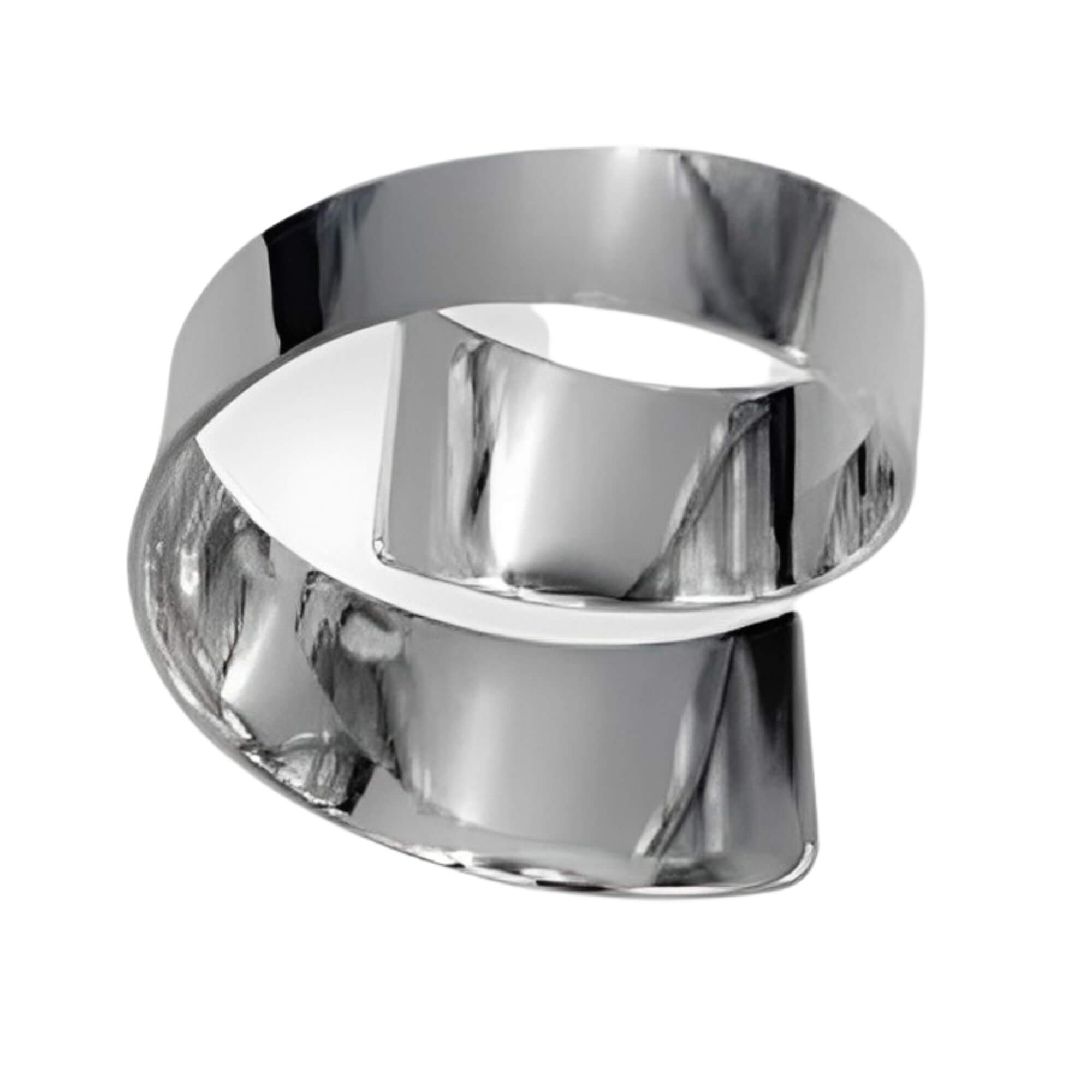 Kit Conjunto 4 Argolas de metal para guardanapo Prata Brinox - 57755/100