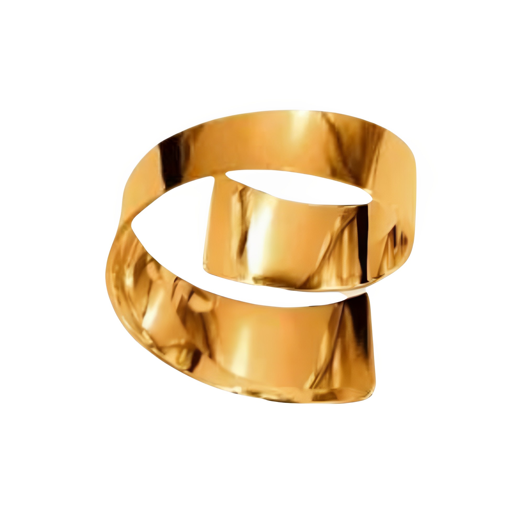 Kit Conjunto 4 Argolas de Metal para Guardanapo Dourado Brinox - 57755/101