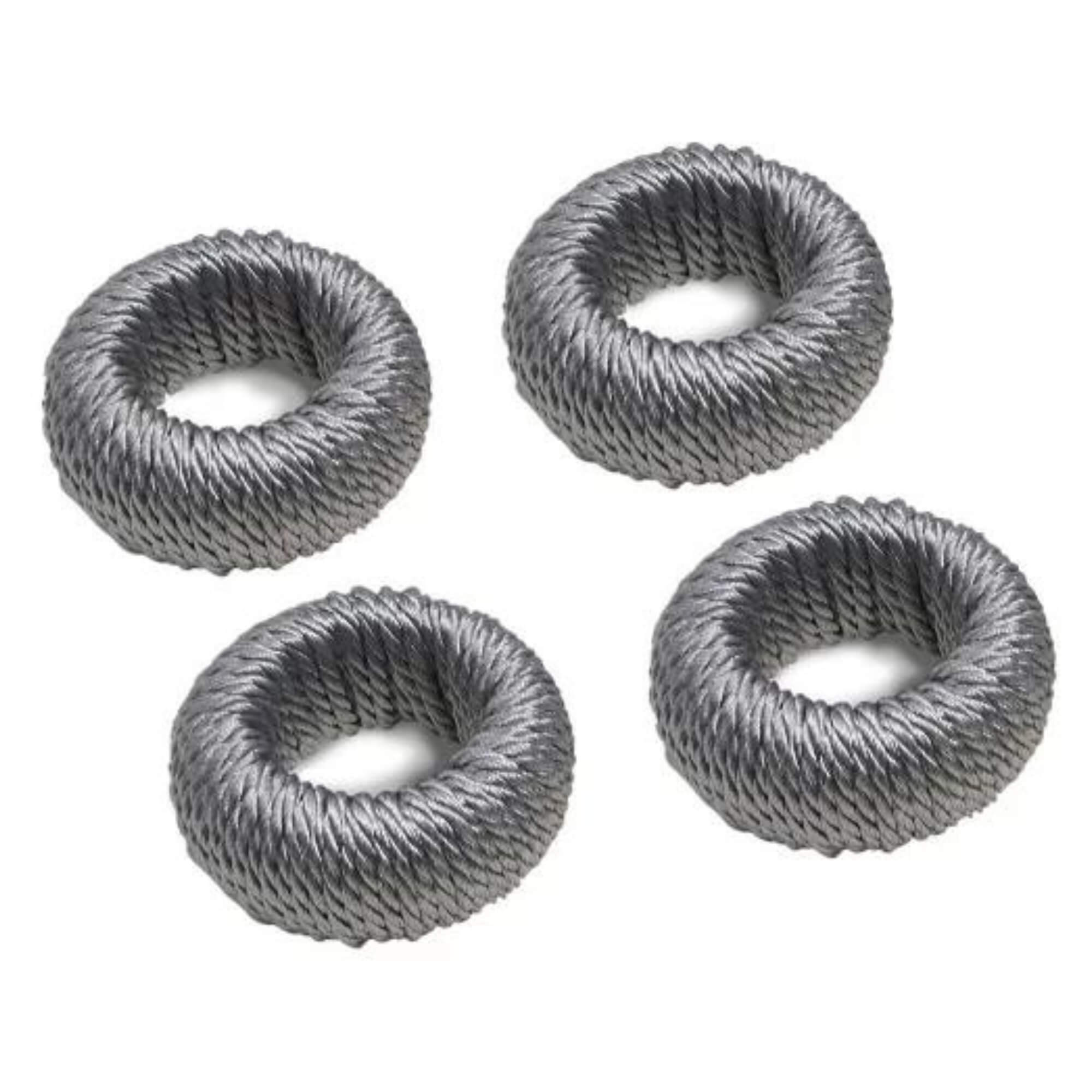 Kit Conjunto 4 Argolas para Guardanapo Cinza Cozinha Jantar Decoração Brinox - 57753/103