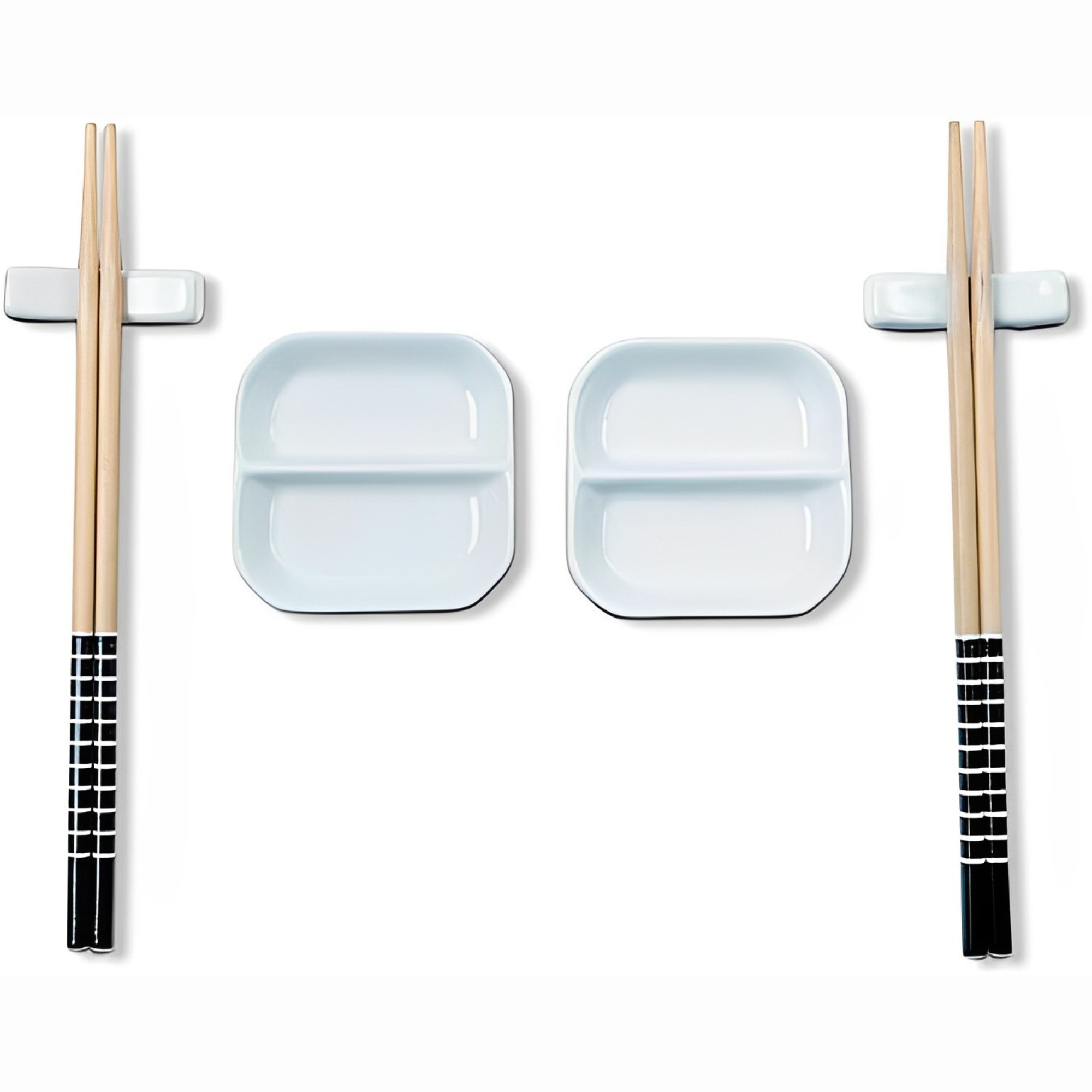 Jogo de Comida Oriental Japonesa Sushi p/ 2 Pessoas 6 Peças Nankin Haus 57201/601