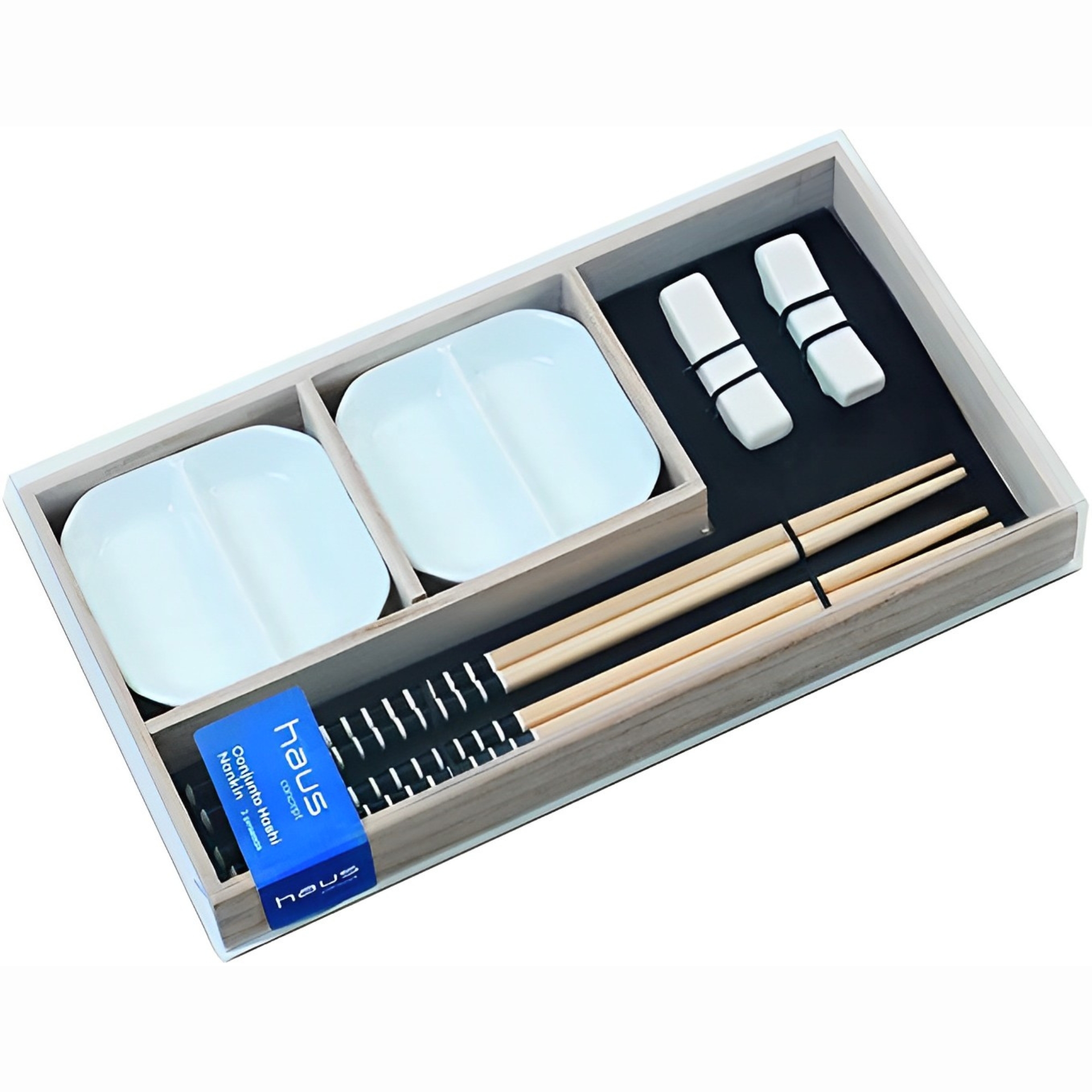 Jogo de Comida Oriental Japonesa Sushi p/ 2 Pessoas 6 Peças Nankin Haus 57201/601
