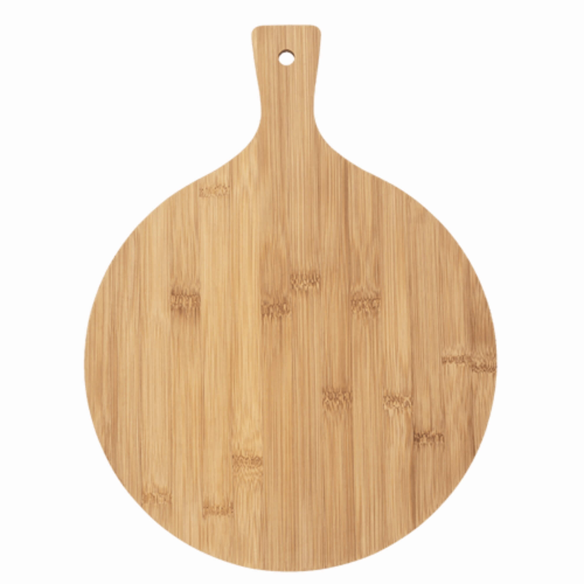 Tábua Redonda Carnes Legumes Verduras Petiscos e Frios Bambú Natural 40x30,1cm Brinox 57717/303