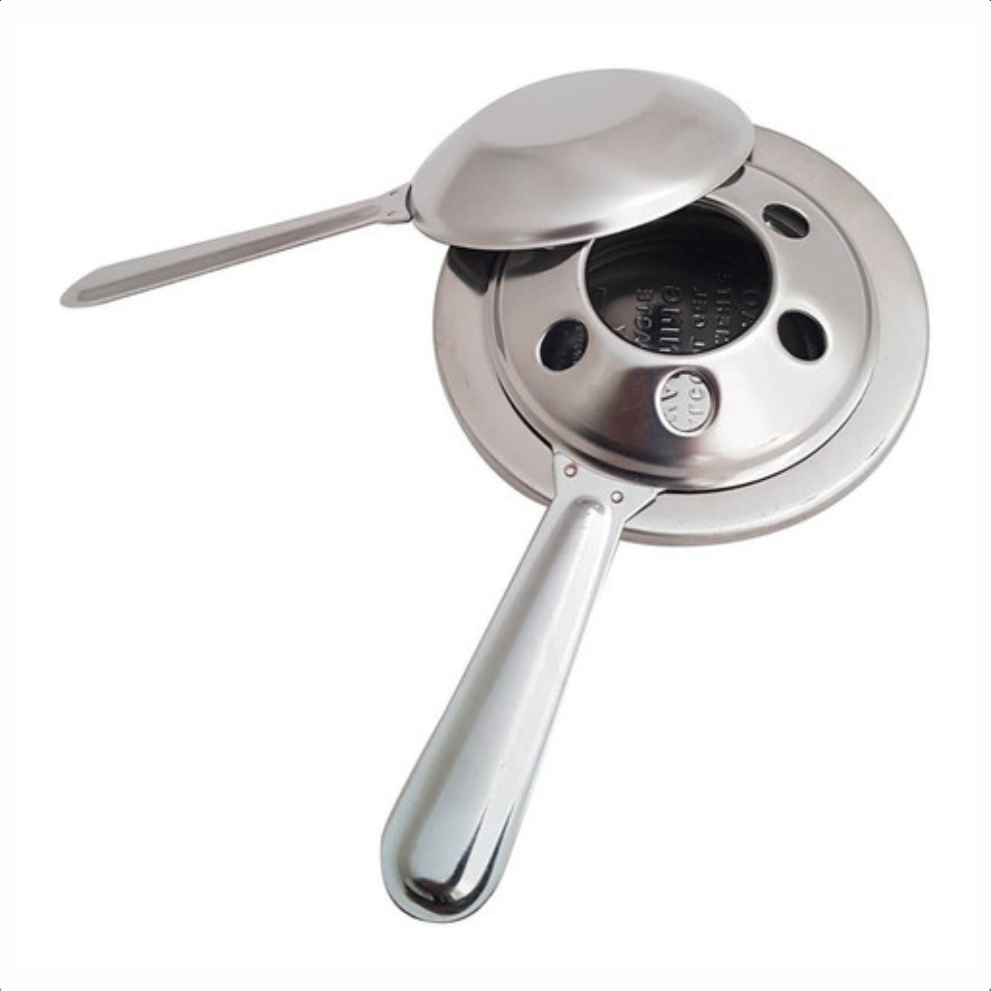 Fogareiro com abafador 100% aço inox para fondue Brinox - 1008/103