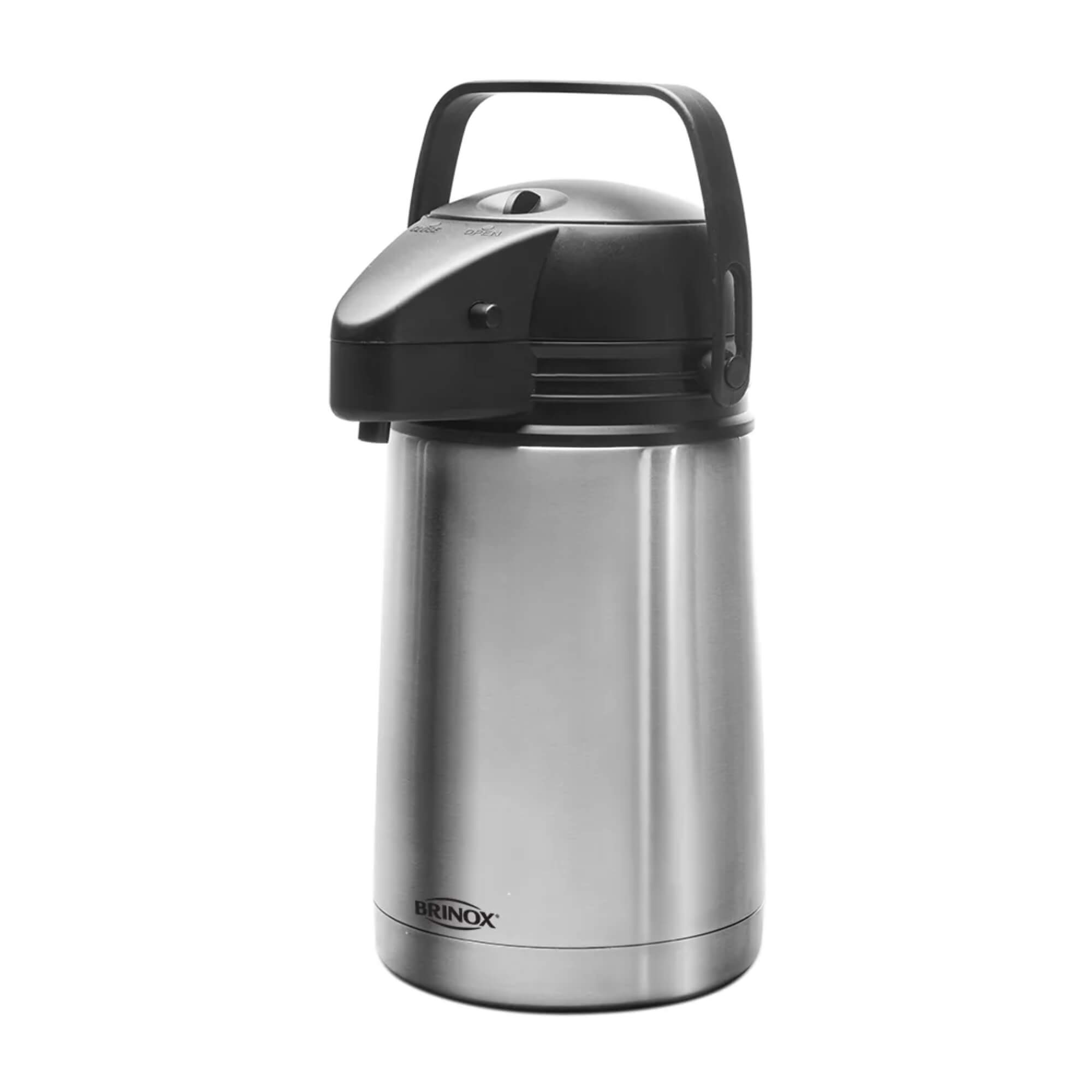 Garrafa Térmica de Aço Inox com Sistema a Vácuo Duração de 6 horas 1,3L Brinox 1388/100