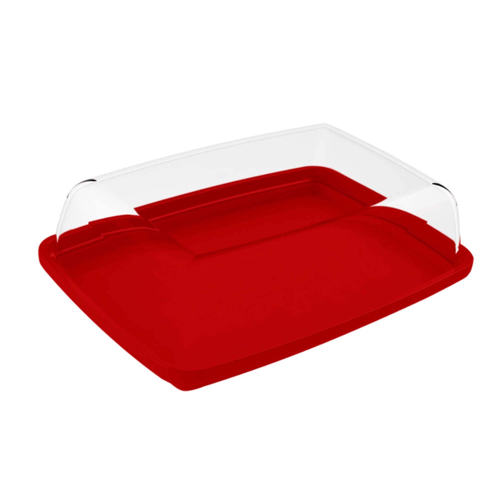 Kit café em casa 5 PÇS Boleira Porta-frios Manteigueira Pegador Faca Vermellho Brinox 99387/4465