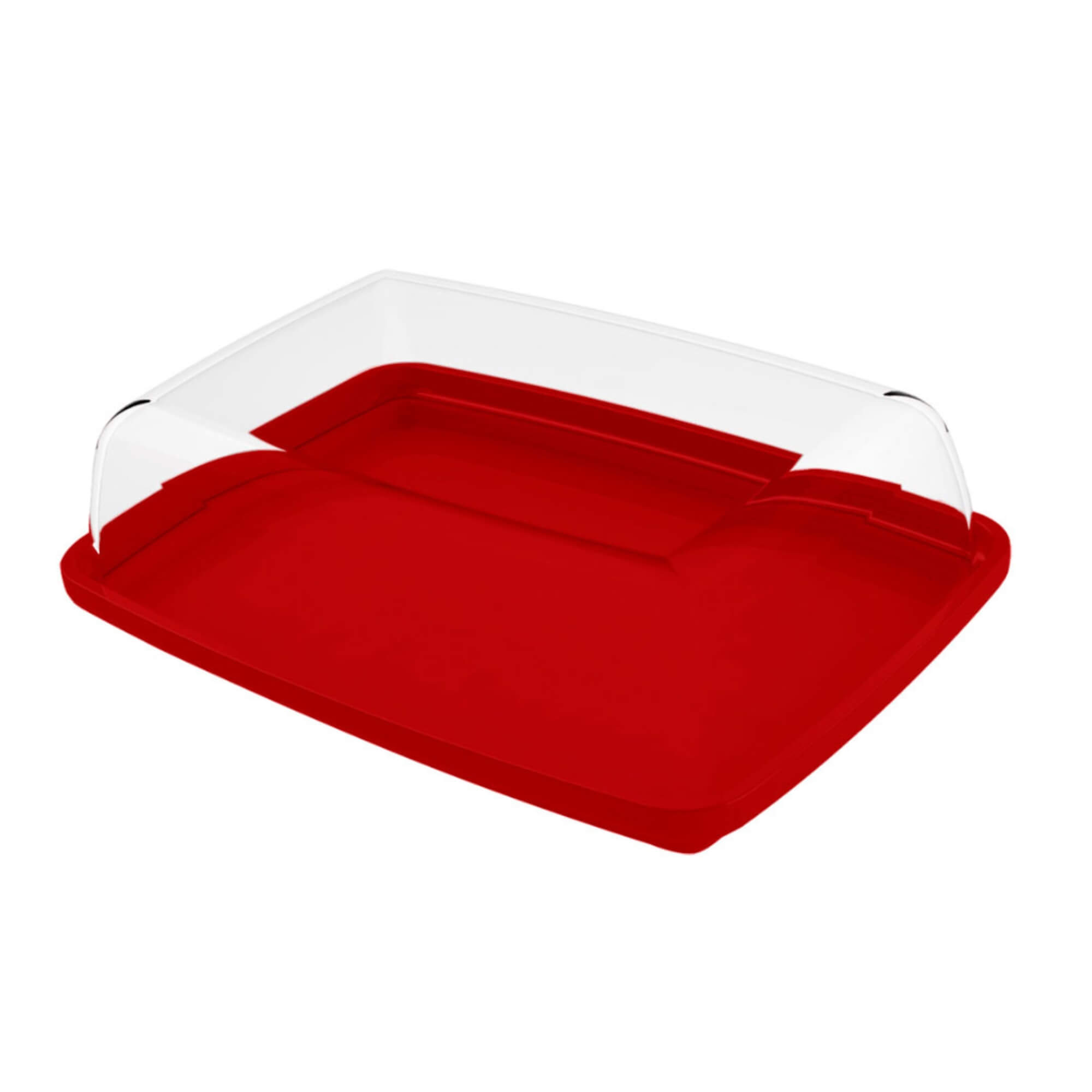 Kit café em casa 5 PÇS Boleira Porta-frios Manteigueira Pegador Faca Vermellho Brinox 99387/4465