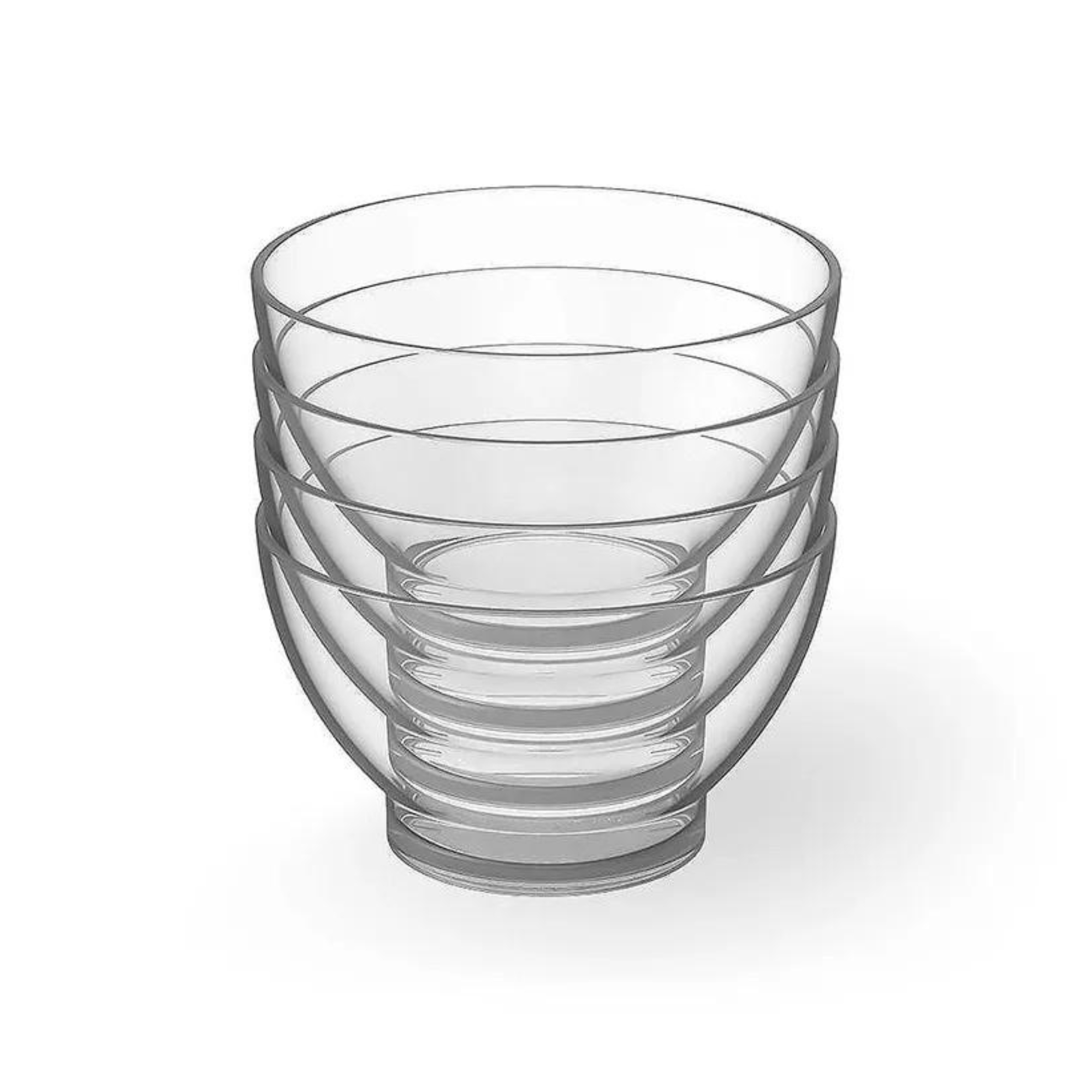 Kit Sobremesa 12 peças Cumbucas 500ml Plástico + Colheres Brinox - 99388/4009