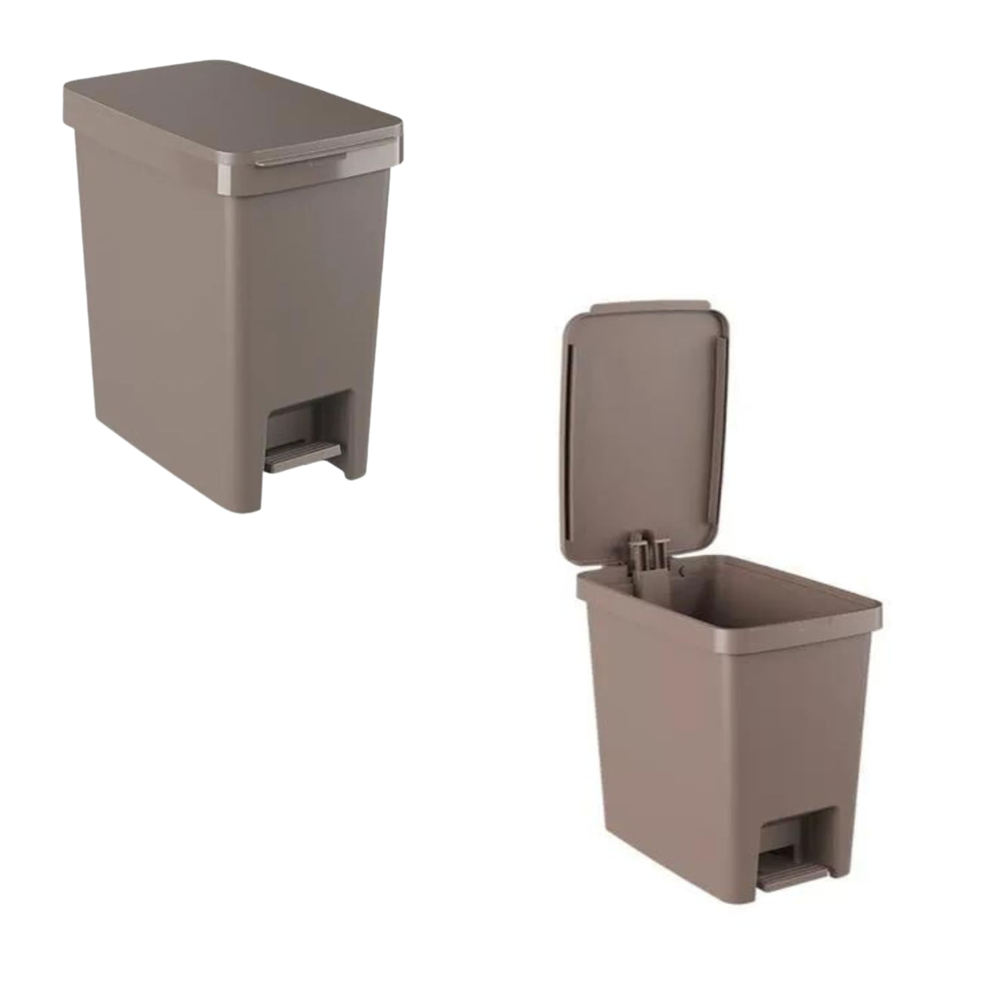 Kit Single Cozinha 3 Peças Dispenser Lixeira de Pia Pedal Warm Gray Single Coza Brinox - 99394/4126
