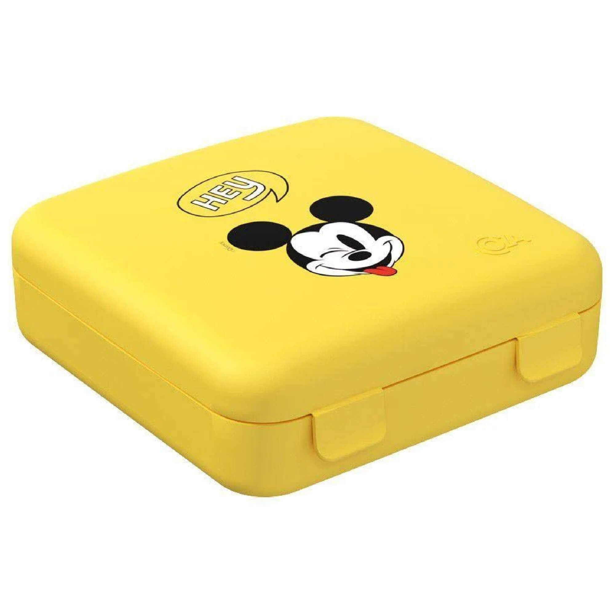 Porta Sanduiche Amarelo Mickey Infantil Lancheira Coza Disney Escola Lanche Brinox 14018/0508