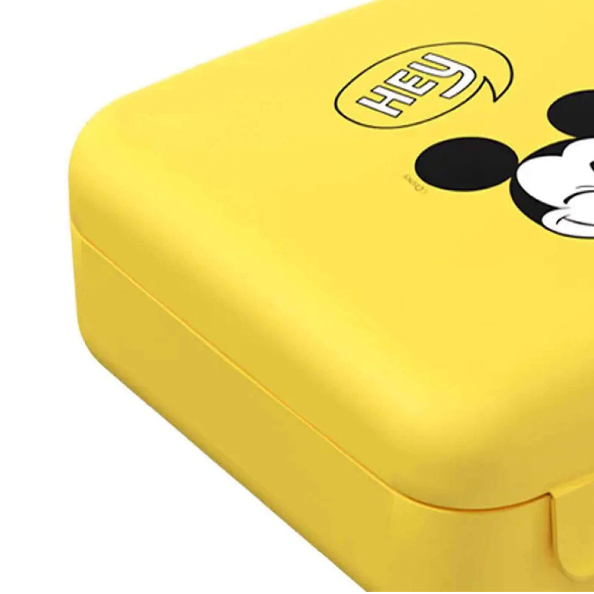 Porta Sanduiche Amarelo Mickey Infantil Lancheira Coza Disney Escola Lanche Brinox 14018/0508
