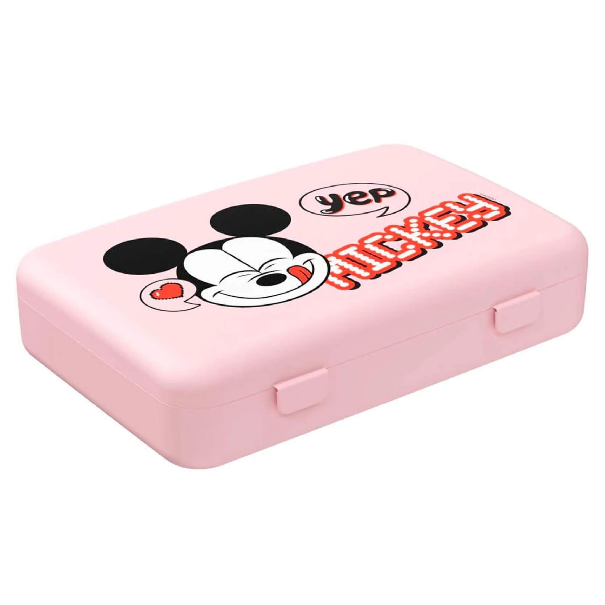 Necessaire Rosa Maquiagem Material Escolar Mickey Disney Coza Super Disney Brinox 14015/0510