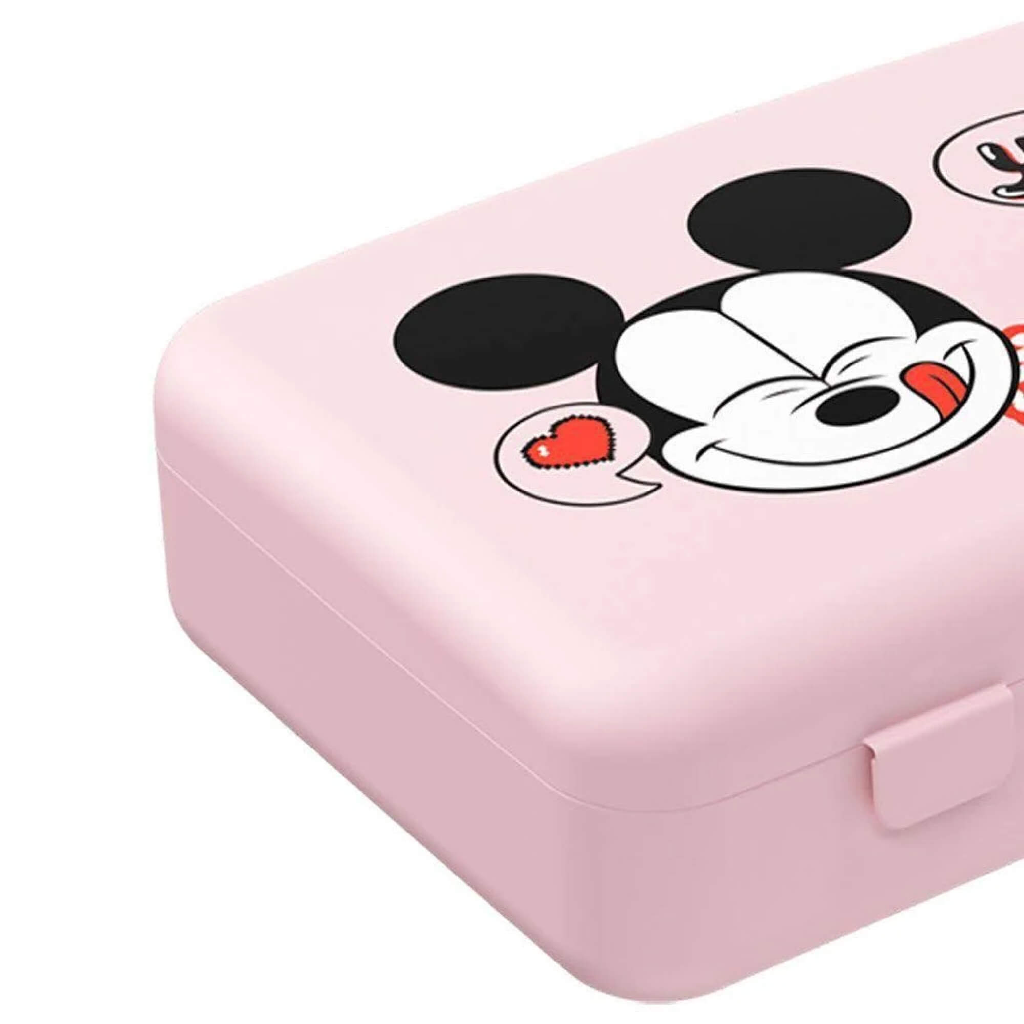 Necessaire Rosa Maquiagem Material Escolar Mickey Disney Coza Super Disney Brinox 14015/0510