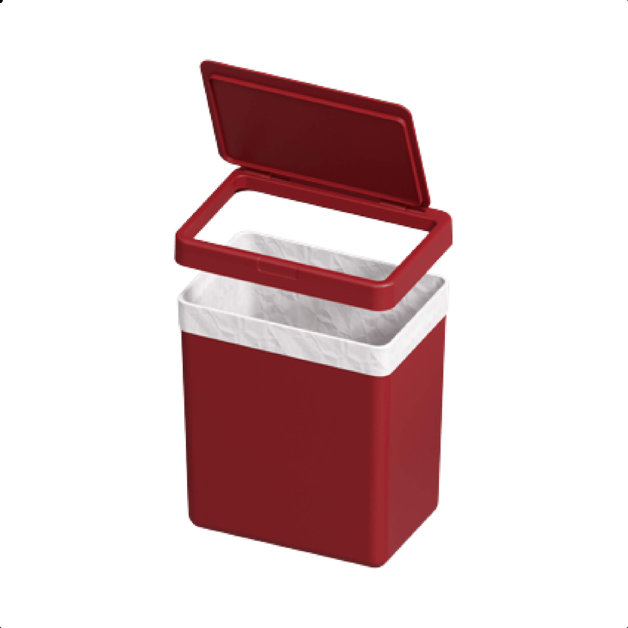 Kit Pia Single Coza 4 Peças Vermelho Escorredor + Dispenser + Lixeira 2,5L Brinox - 99311/1465