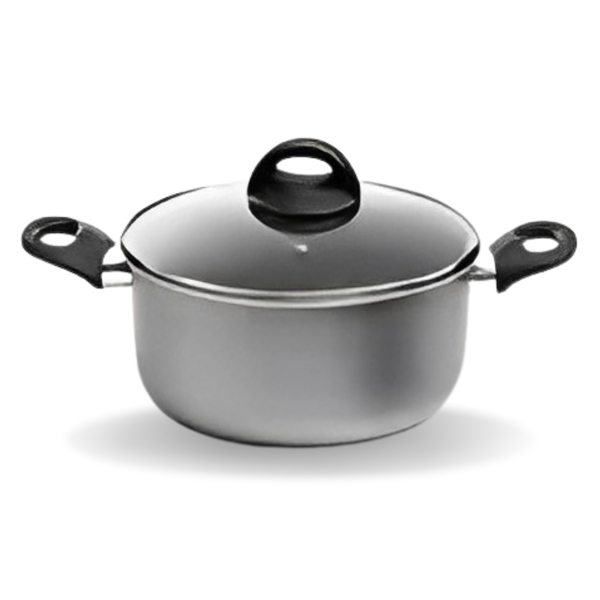 Conj de Panelas 4 pçs 2 Panelas 1 Caçarola 1 Frigideira Antiaderente em Alumínio Brinox 7052/400