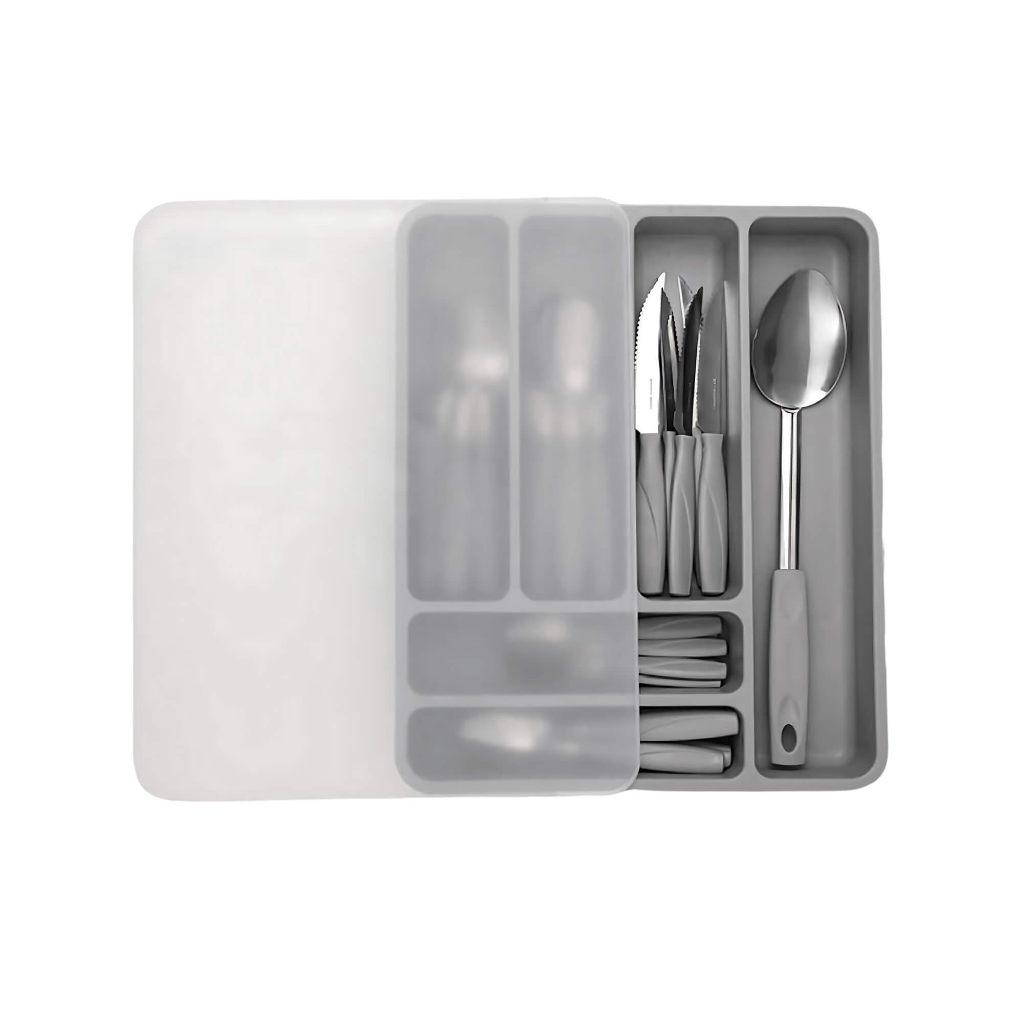 Faqueiro com Organizador de Gaveta 32 peças Aço Inox Itaparica Cinza Brinox - 6000/189