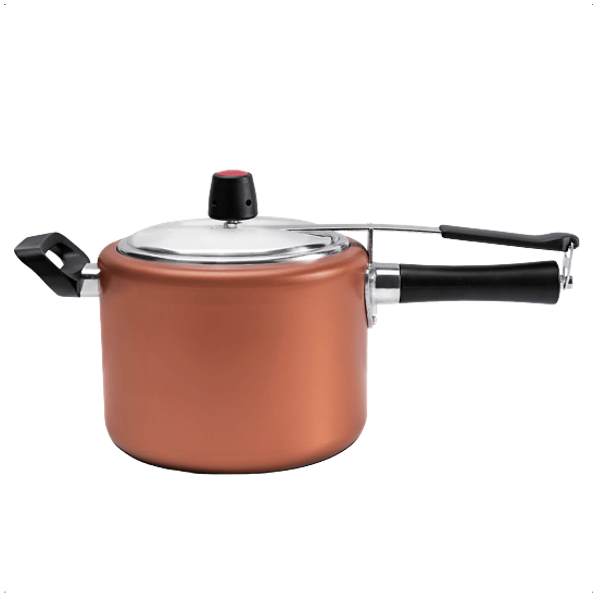 Panela de Pressão 4,5L Antiaderente Alumínio Vapt 20x15cm Cobre Cozinha Brinox 7096/168