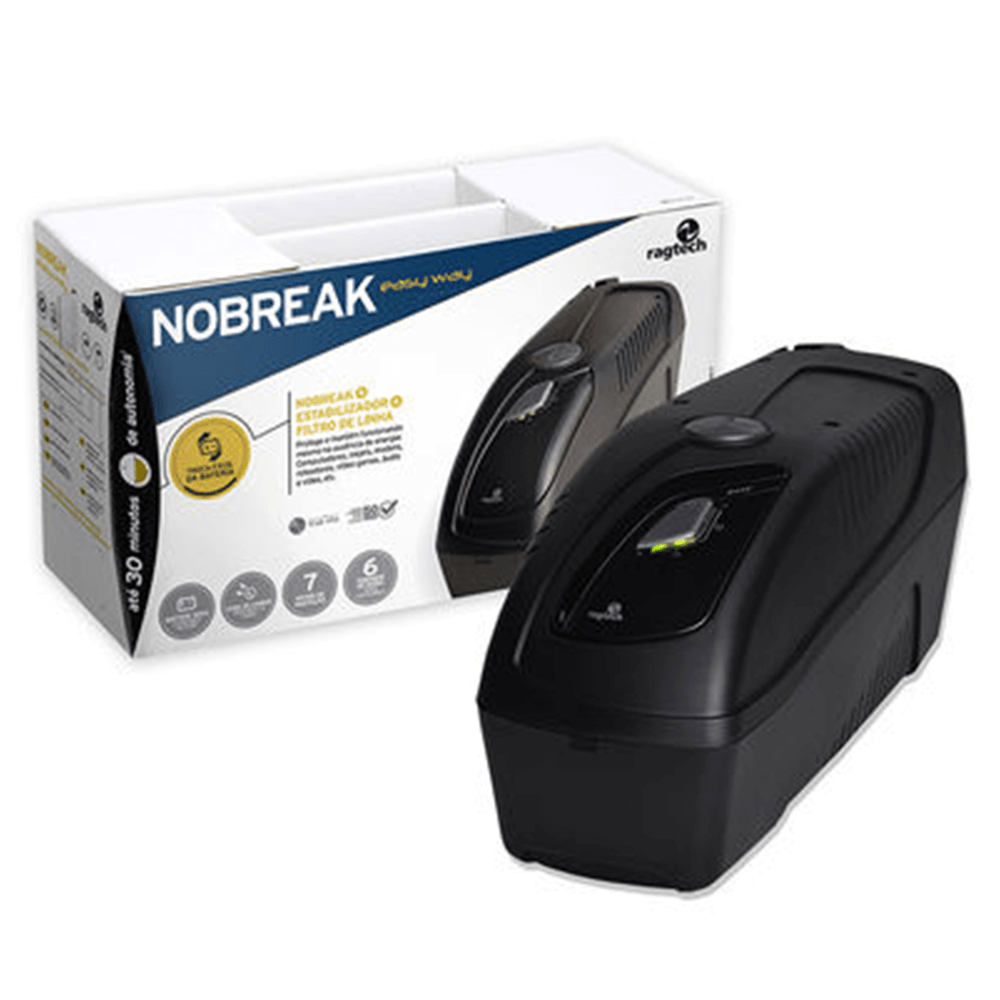 Nobreak Ragtech 1200VA STD-M1 Black 20NEW4136 115V