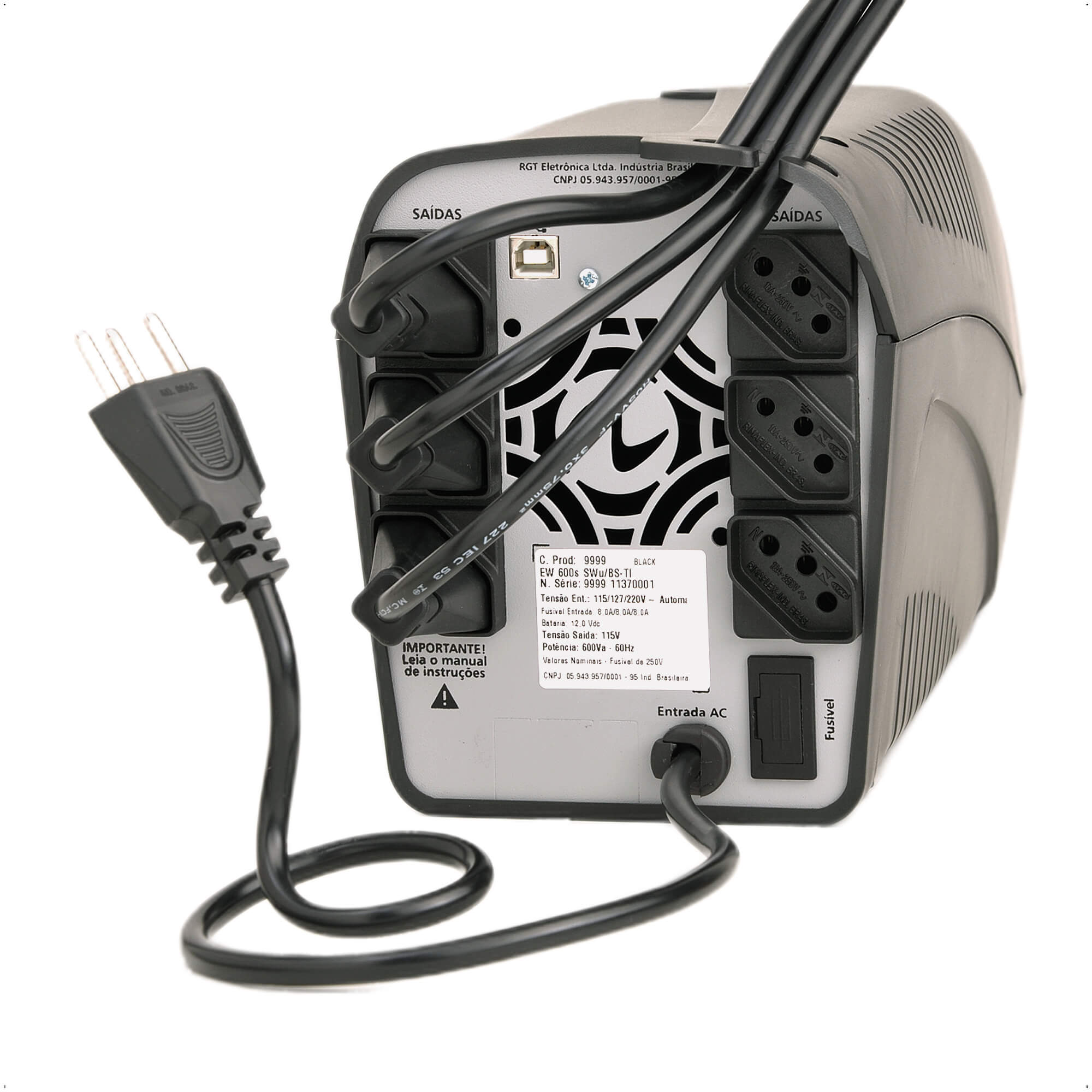 Nobreak Easy Way 1500VA GT CBU-TI Bivolt Entrada 115V 127V 220V e Saída 115V 60Hz - Ragtech 4176