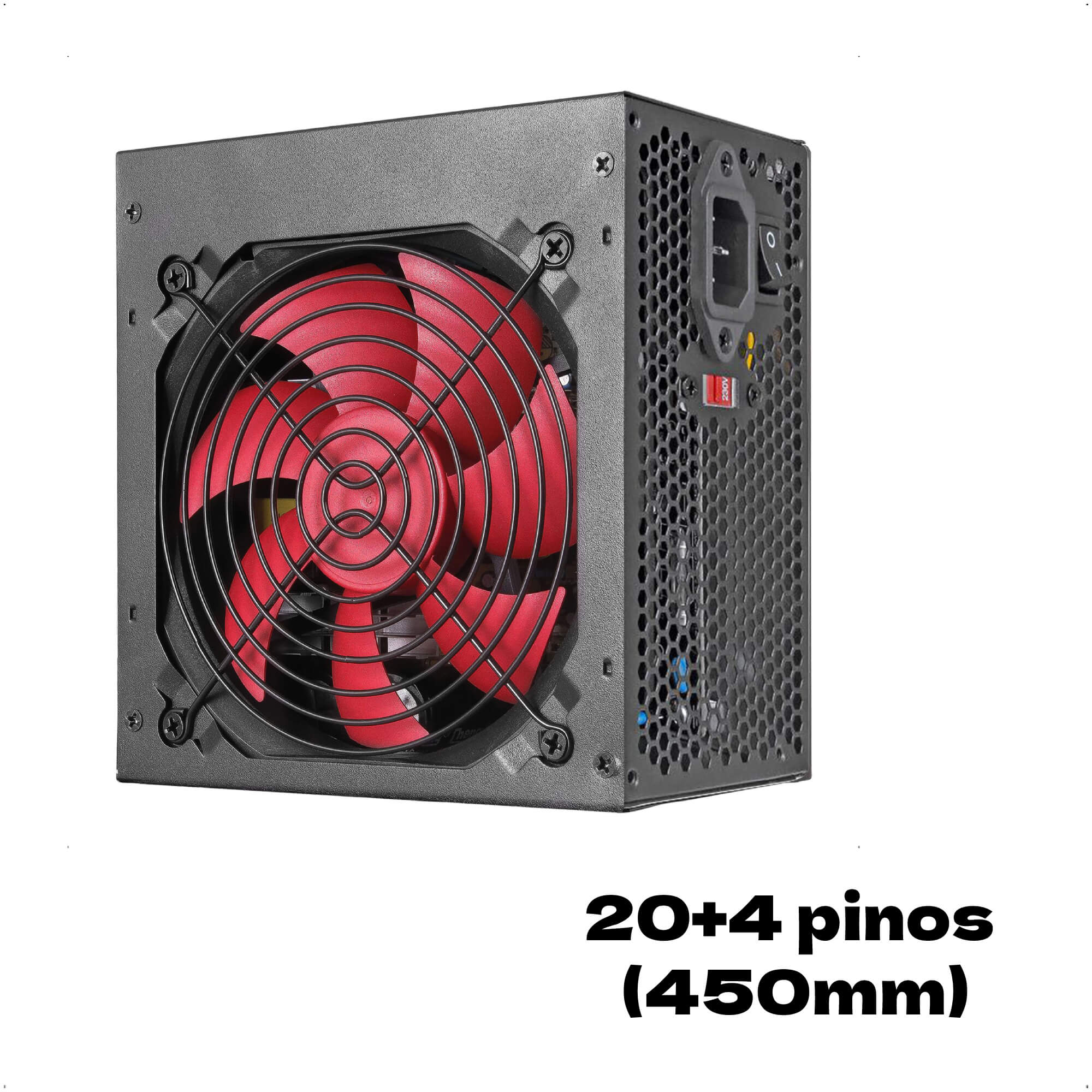 Fonte Gamer Para Computador ATX 500W Nominal Alimentação Extra Fortrek Crusader - 0000076955