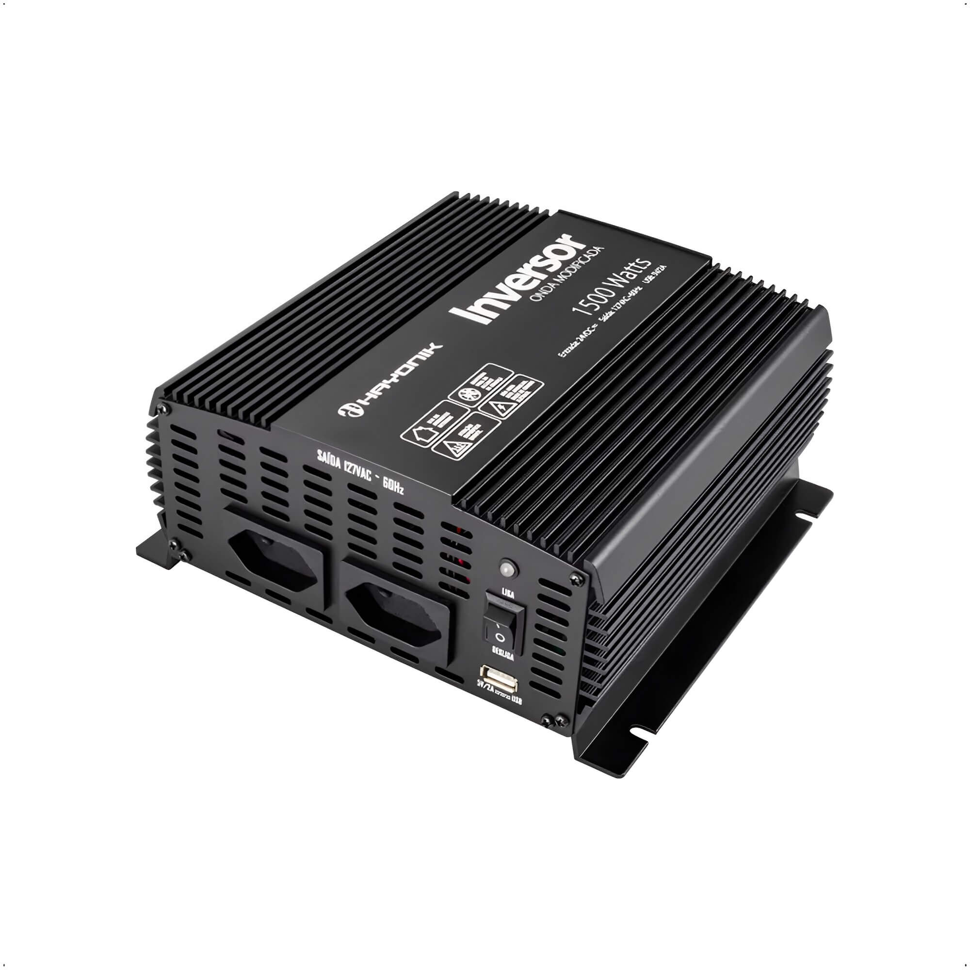 Inversor de Onda Modificada 1500W 24Vdc/127V PW12-6 Off Grid Hayonik - 67222