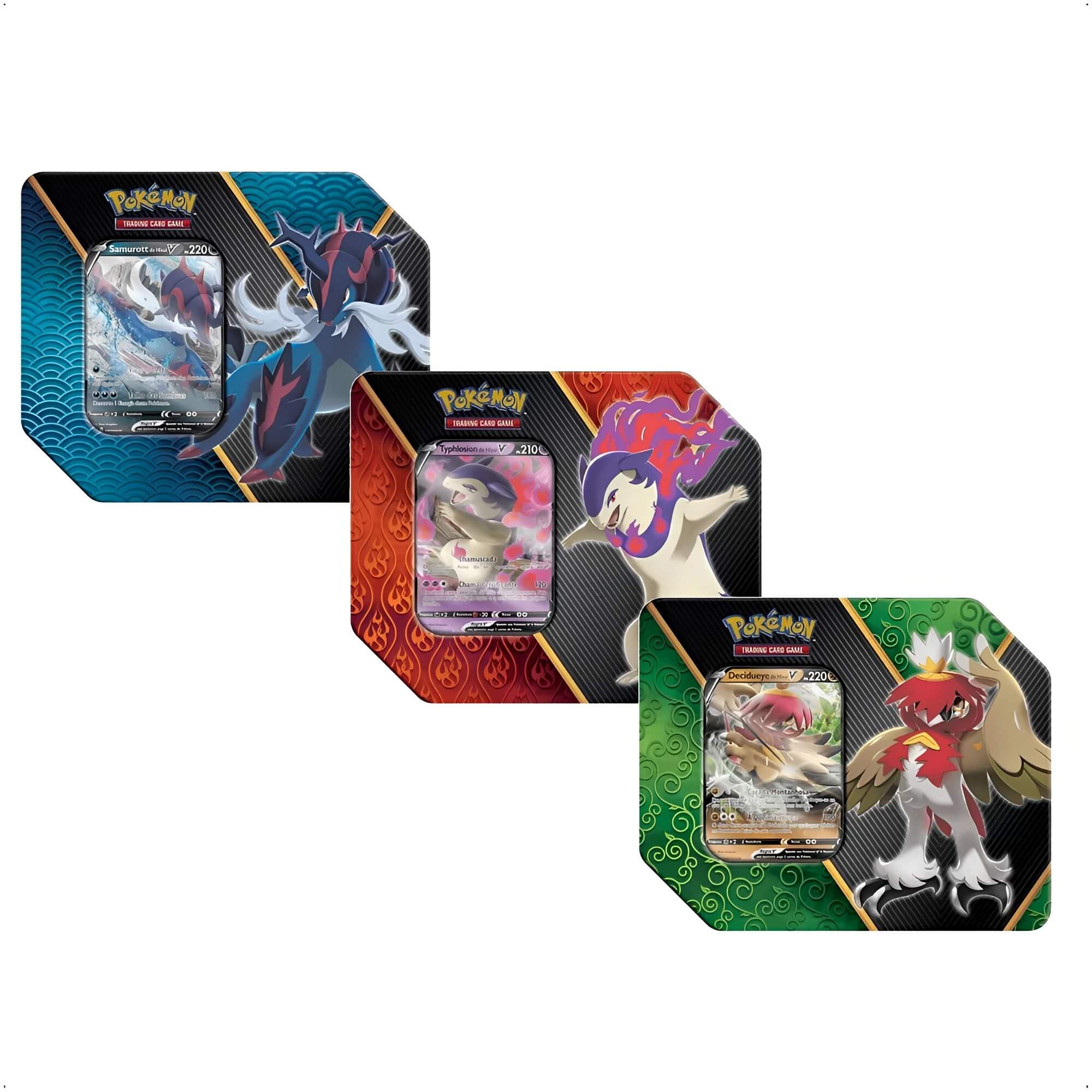 3 Latas Pokemon Cartas TCG Com 15 Pacotes Cartas Poderes Divergentes Copag 31613