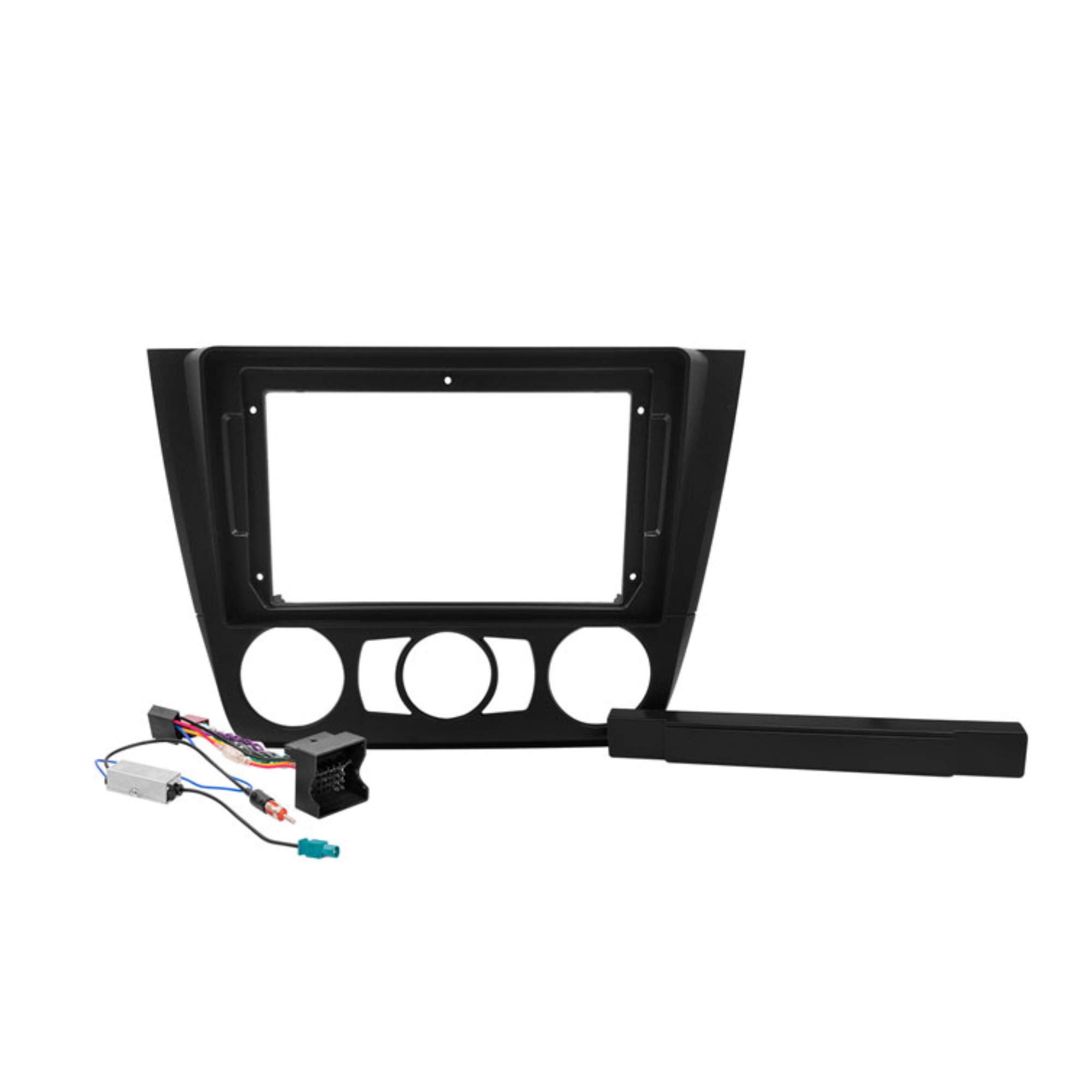 Moldura 9 Polegadas BMW Série 1 2007 2008 2009 2010 2011 Preto Expex - EKT9BM004