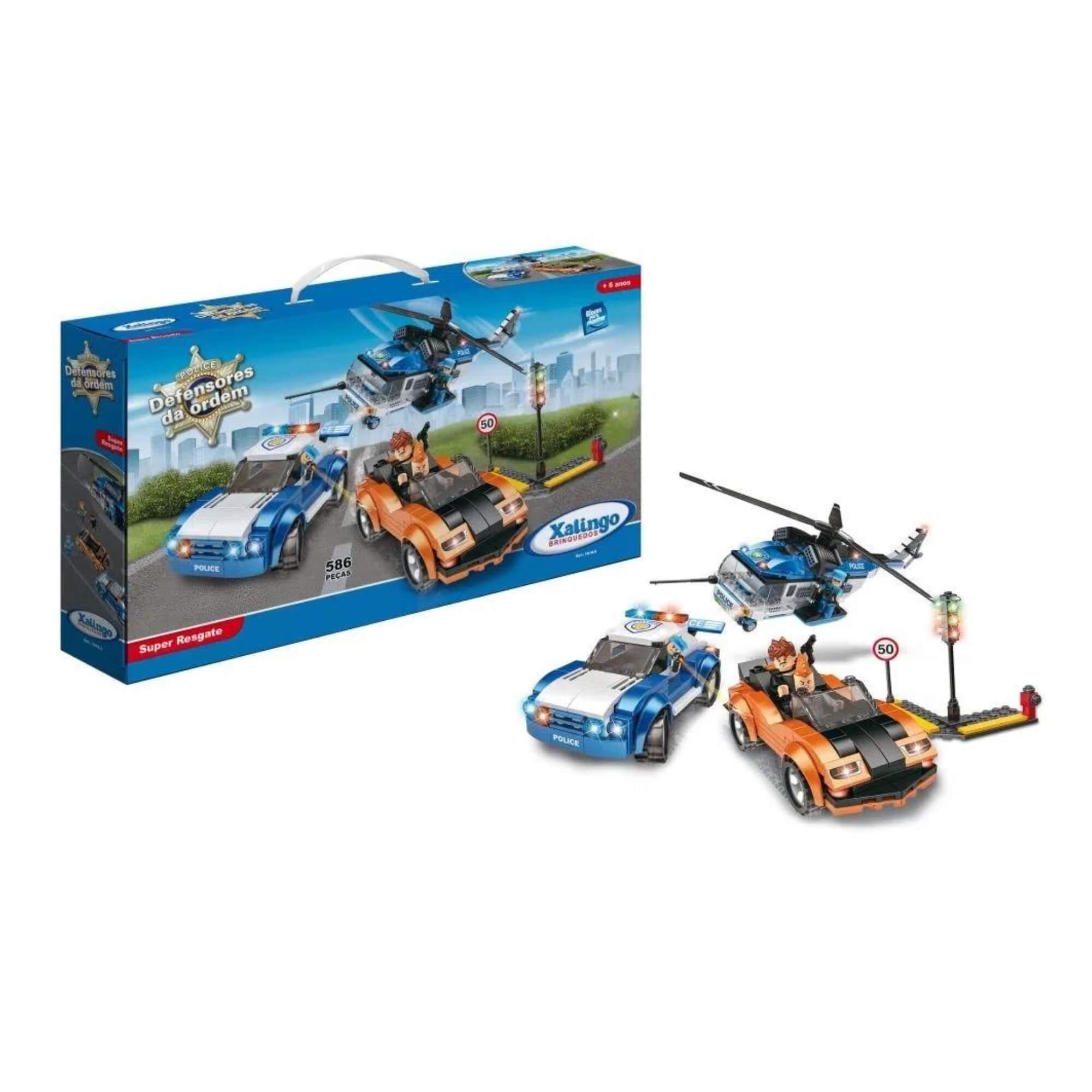 Brinquedo de montar Defensores Da Ordem Super Resgate 586 Peças - 10109 Xalingo