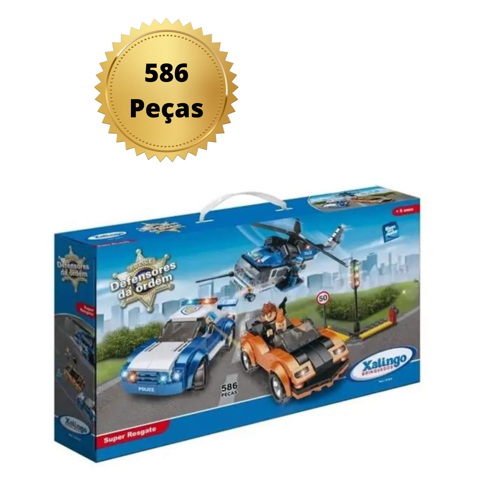 Brinquedo de montar Defensores Da Ordem Super Resgate 586 Peças - 10109 Xalingo