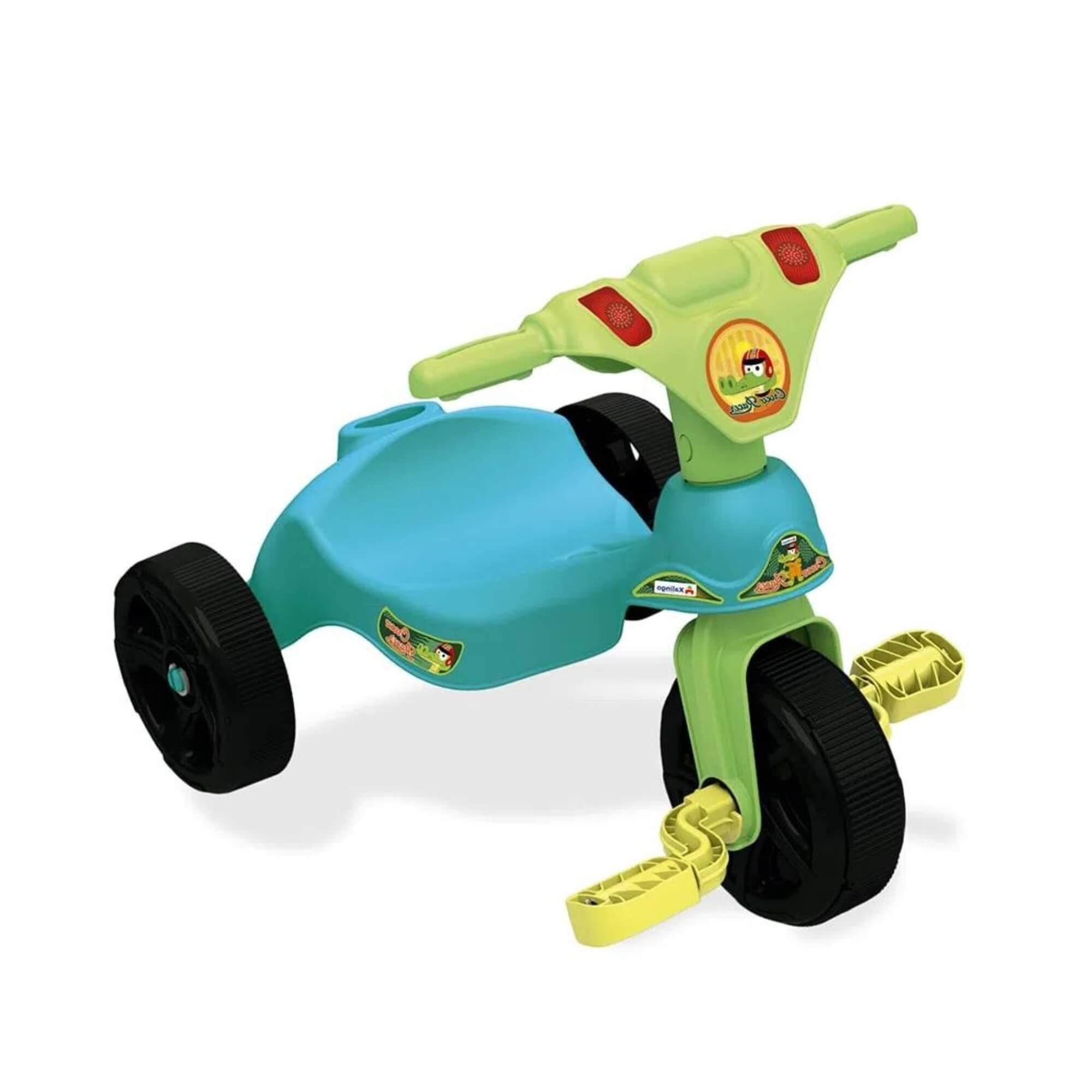 Triciclo Infantil Criança 24 Meses a 23kg sem Empurrador Croco Racer Xalingo - 07754