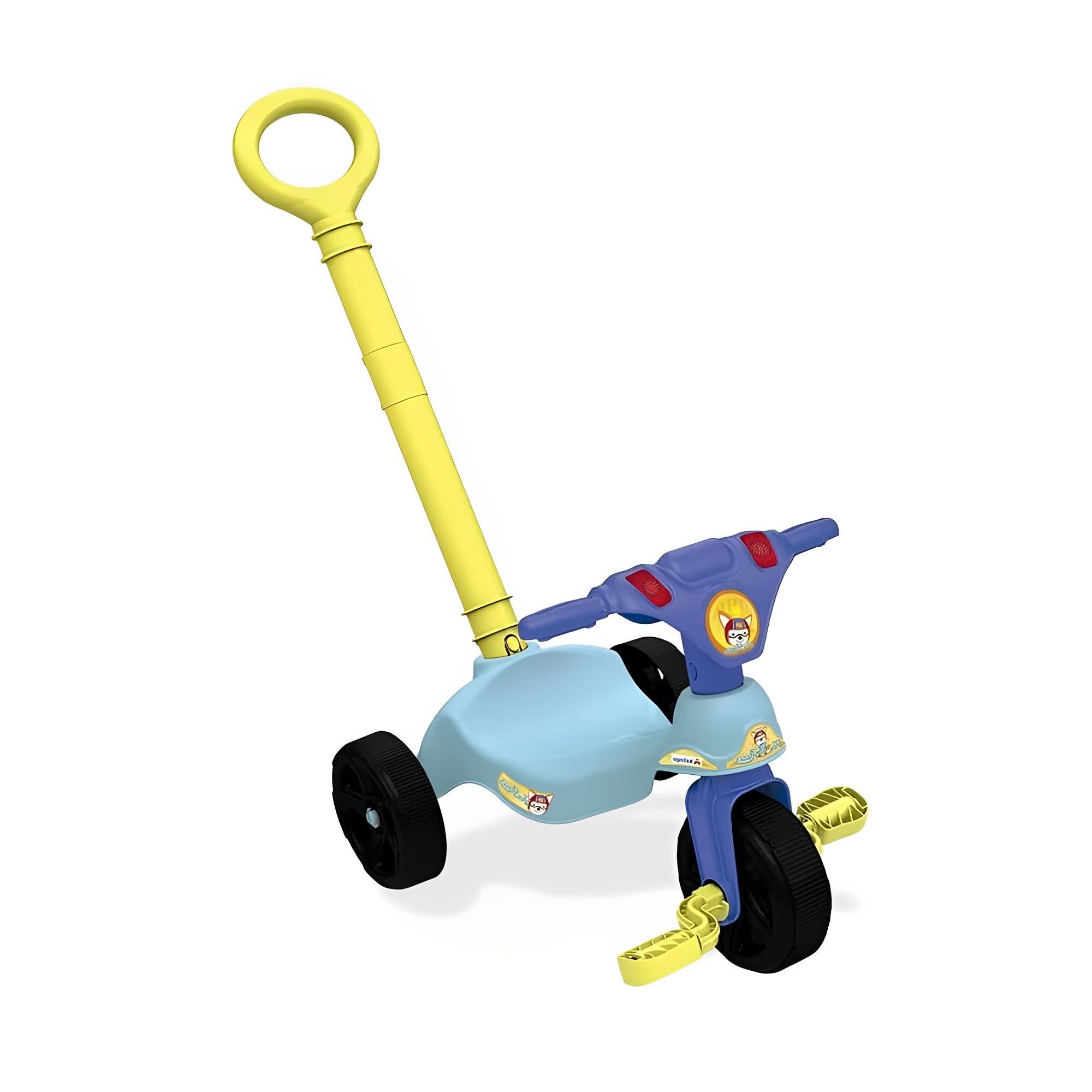 Triciclo Infantil criança 24 Meses a 23kg c/ empurrador FOX Racer Xalingo - 07722