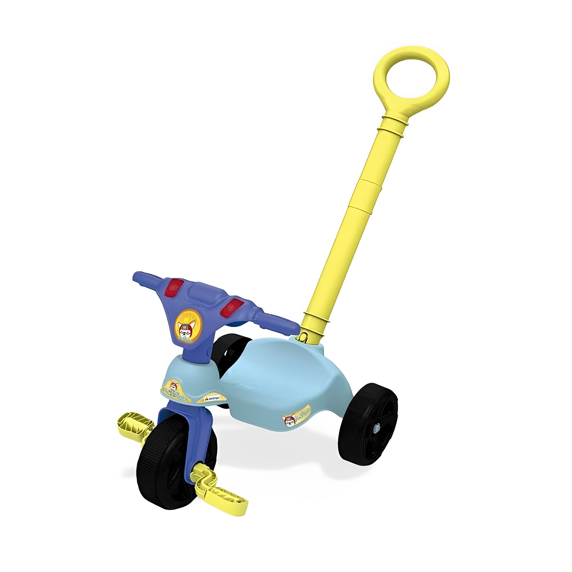 Triciclo Infantil criança 24 Meses a 23kg c/ empurrador FOX Racer Xalingo - 07722