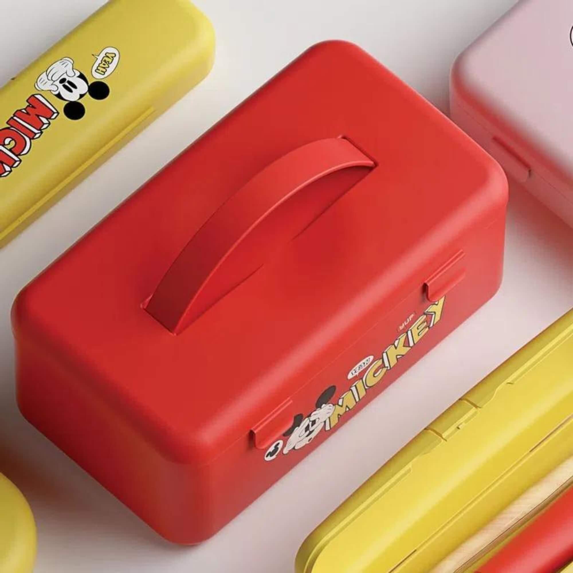 Mega Necessária, Necessaire, Lancheira Mickey Disney e Coza Vermelho - Brinox